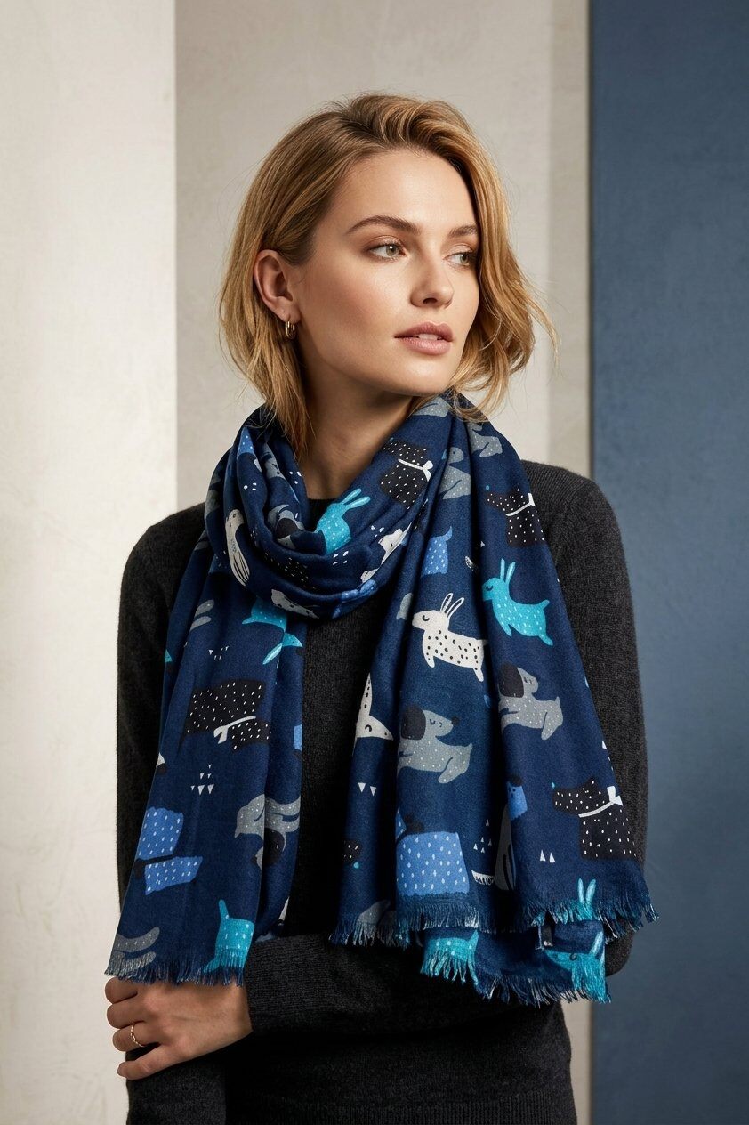 Grossiste MAR&CO Accessoires - Foulard imprimé chien