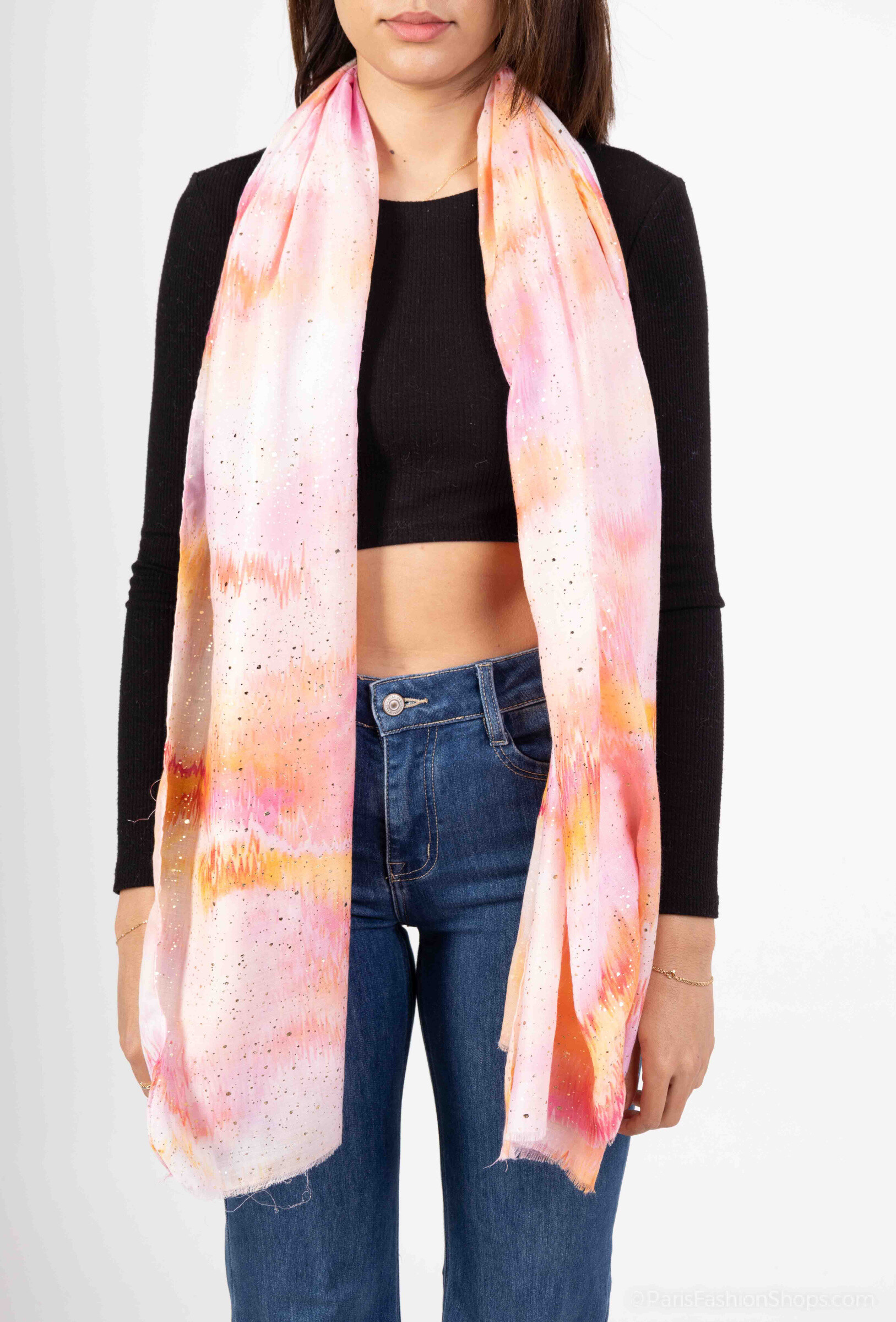 Wholesaler MAR&CO Accessoires - Gradient scarf with gold