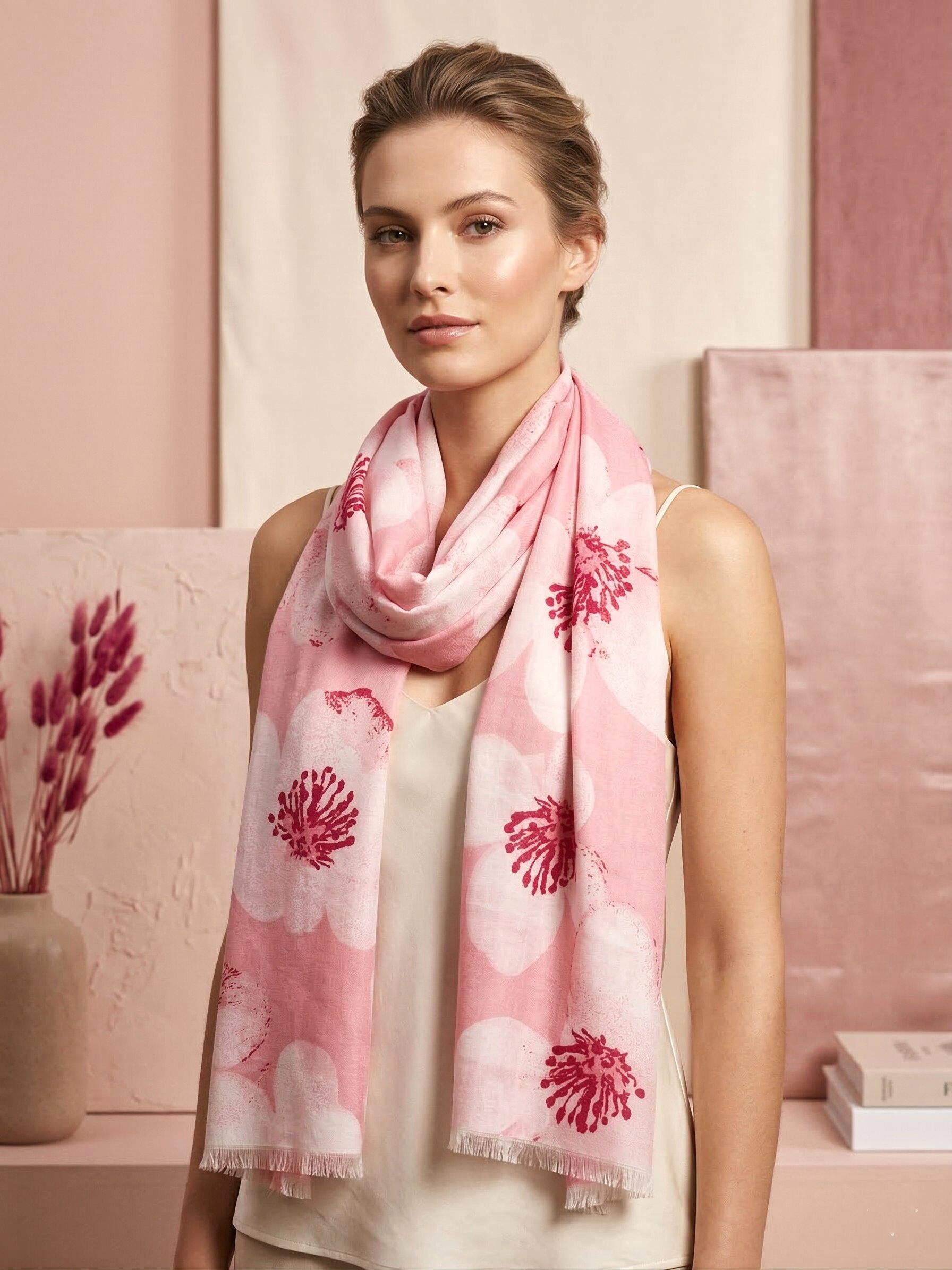 Wholesaler MAR&CO Accessoires - Floral print sequin scarf