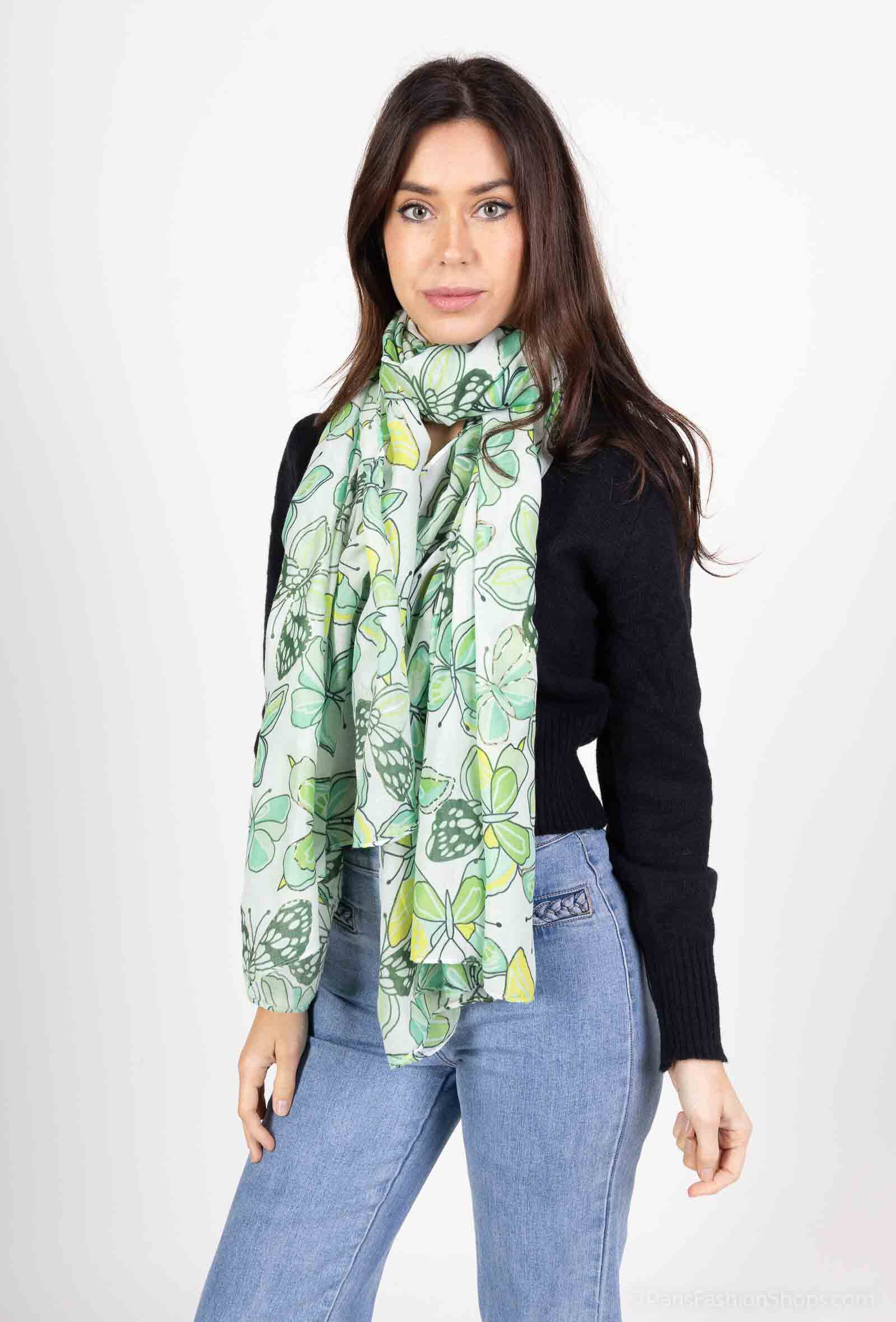 Mayorista MAR&CO Accessoires - Pañuelo con estampado de mariposas y dorado