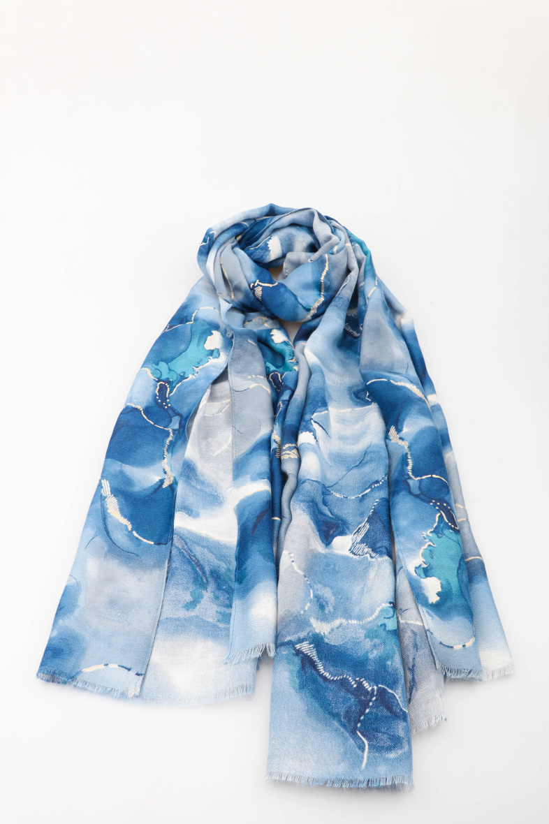 Grossiste MAR&CO Accessoires - Foulard imprimé fantaisie avec dorure