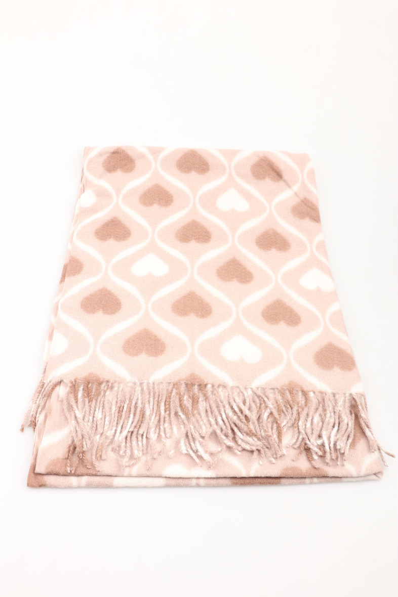 Grossista MAR&CO Accessoires - soffice sciarpa invernale con stampa a cuori