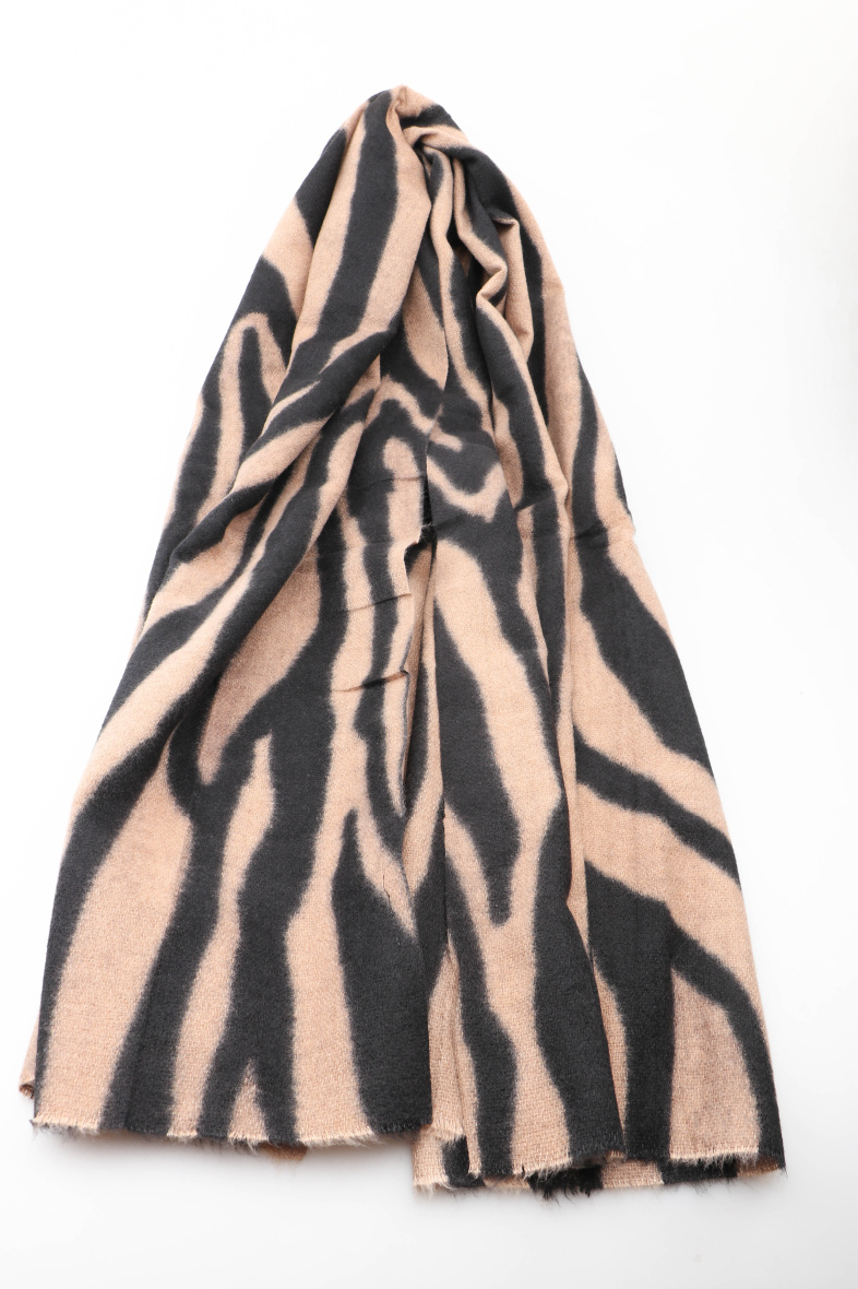 Grossiste MAR&CO Accessoires - foulard douce hiver imprimé animal zèbre