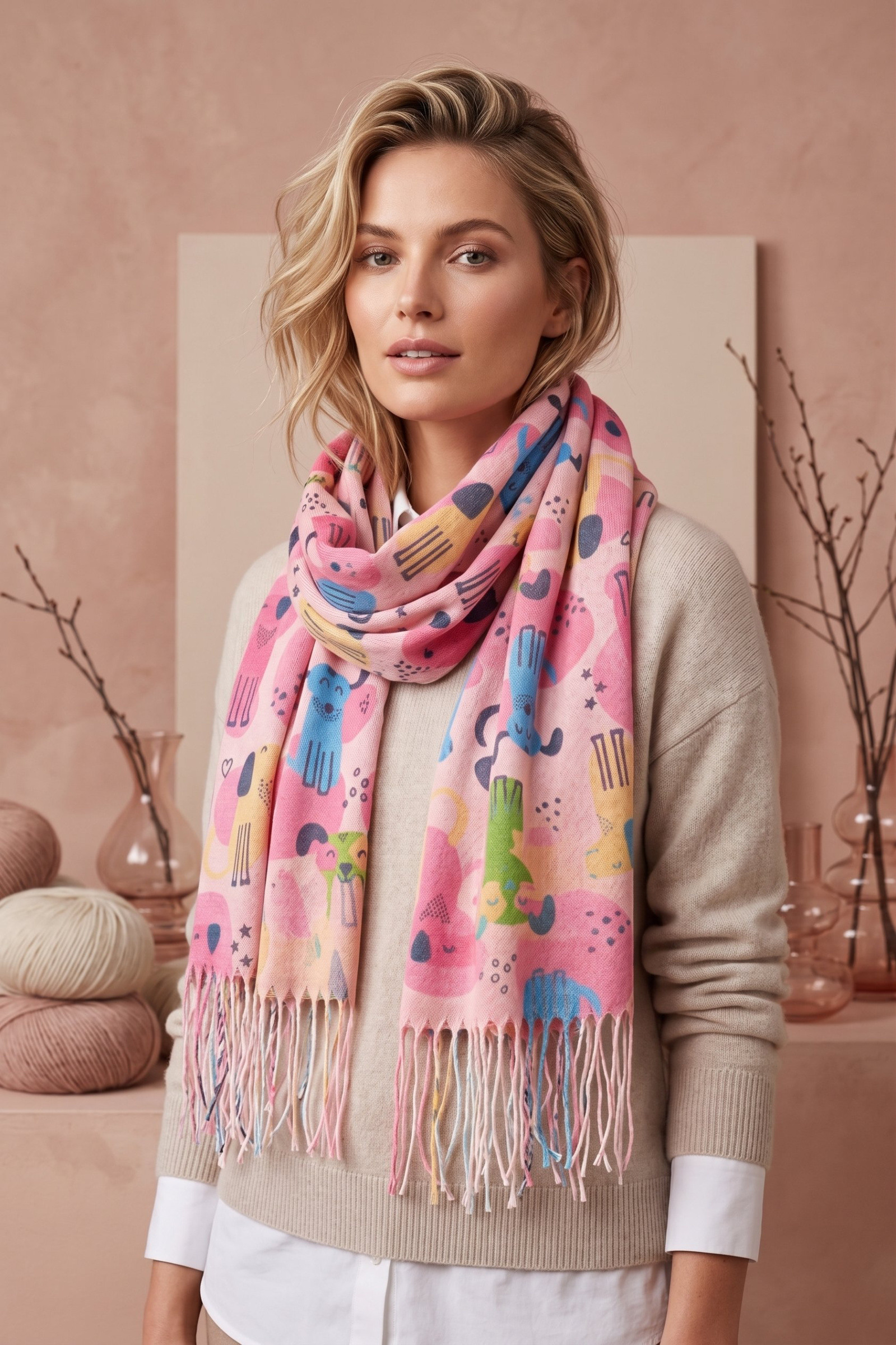 Wholesaler MAR&CO Accessoires - Scarf with shiny dog print