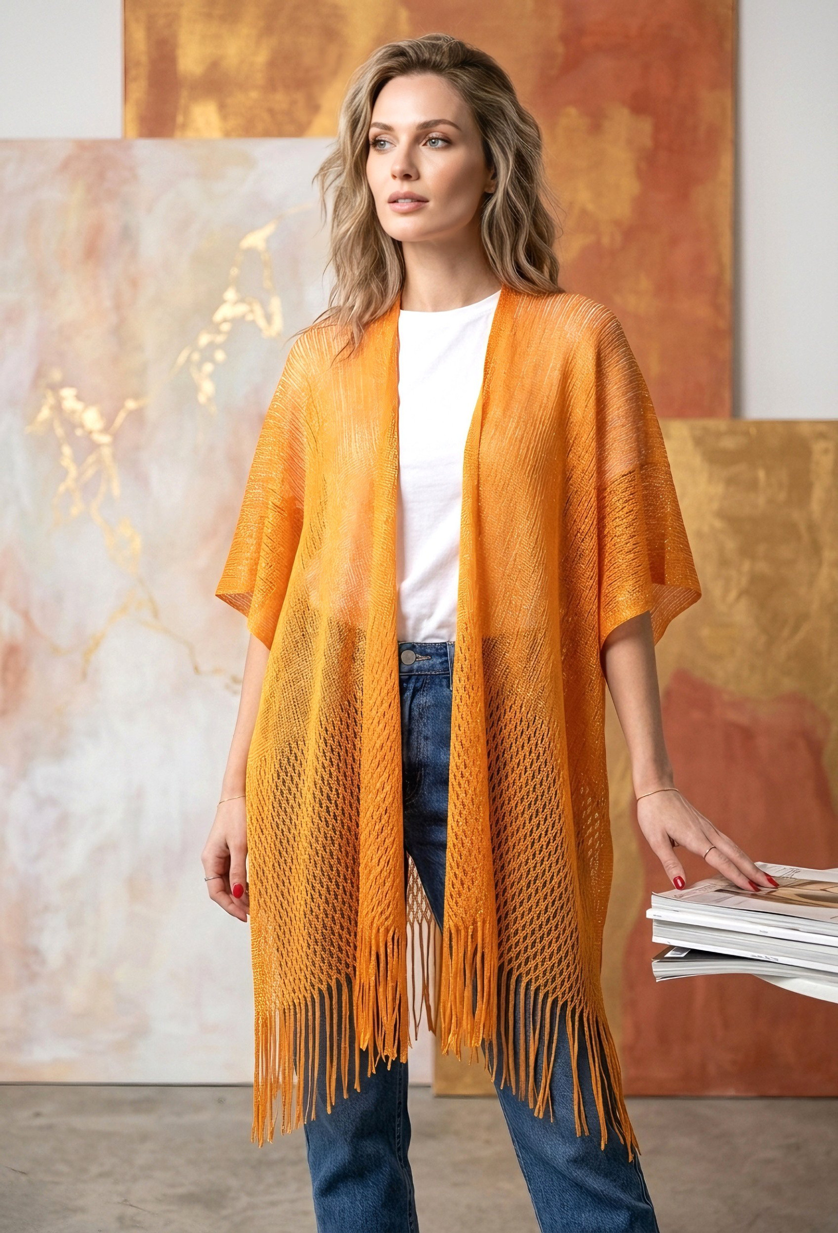 Wholesaler MAR&CO Accessoires - Shiny poncho capes