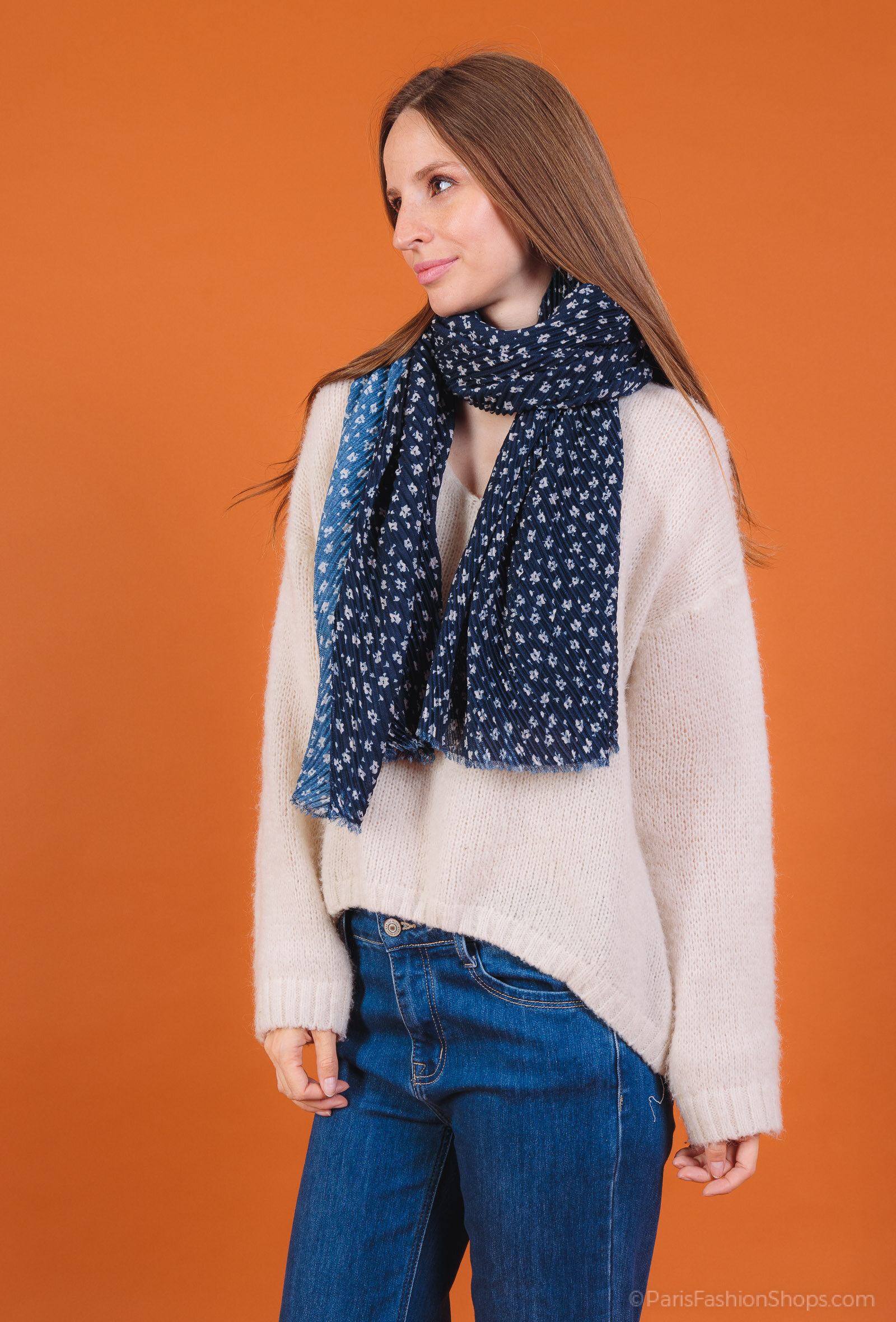 Grossiste MAR&CO Accessoires - Foulard imprimé petites fleurs