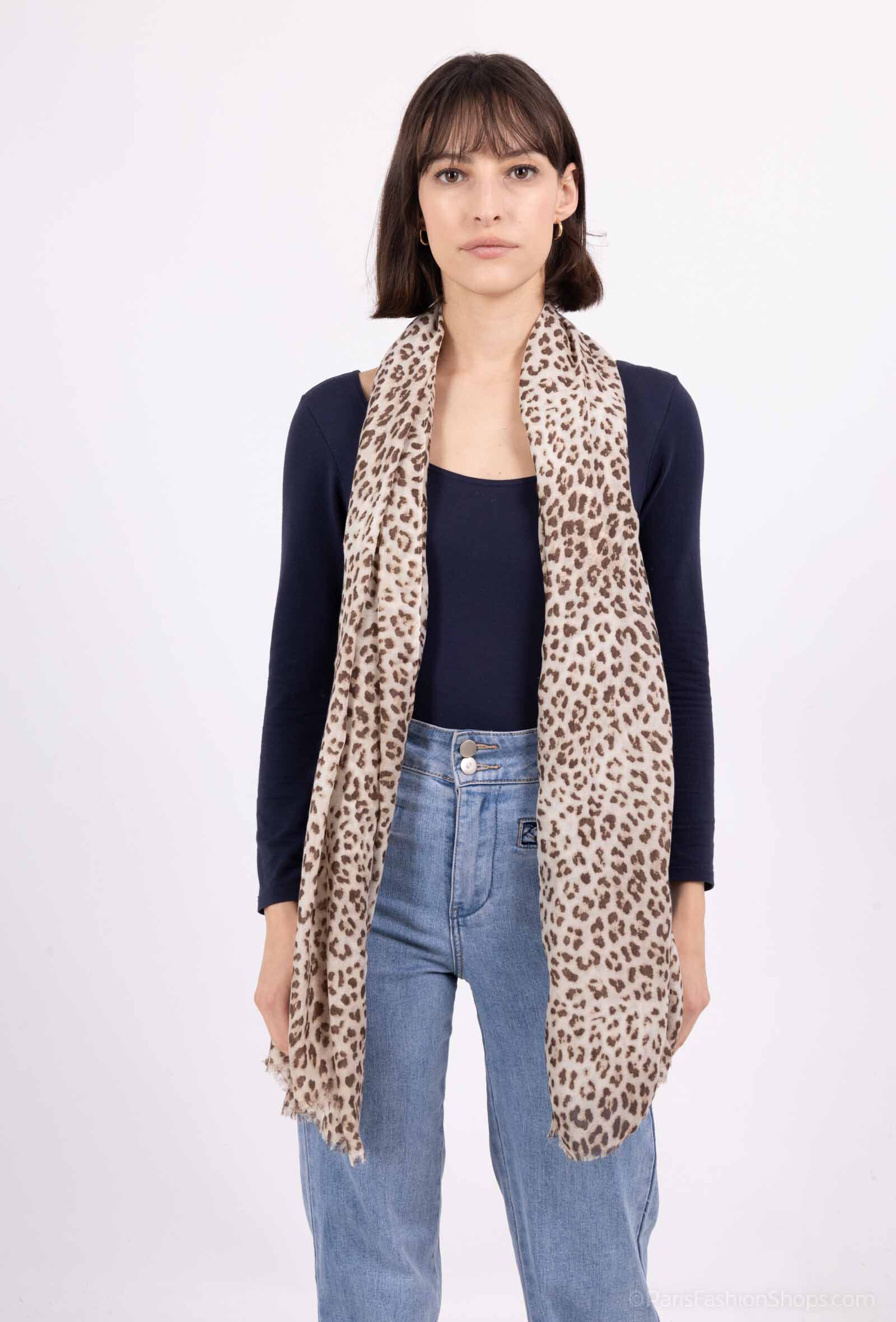 Grossiste MAR&CO Accessoires - Echarpe imprimé léopard
