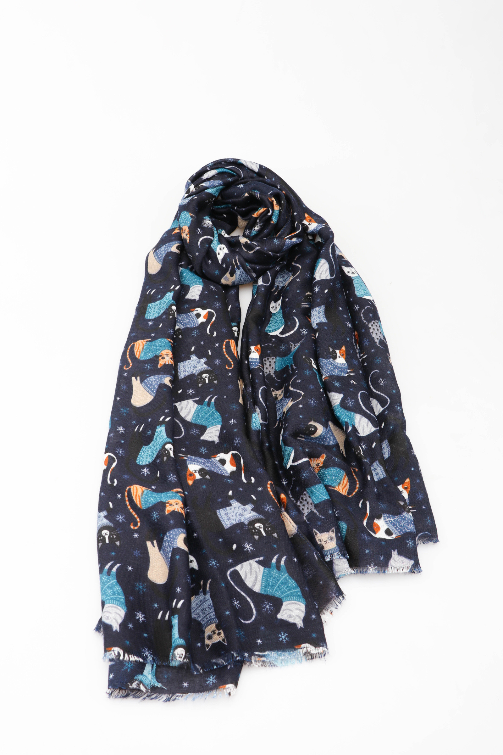 Grossiste MAR&CO Accessoires - Foulard imprimé chat