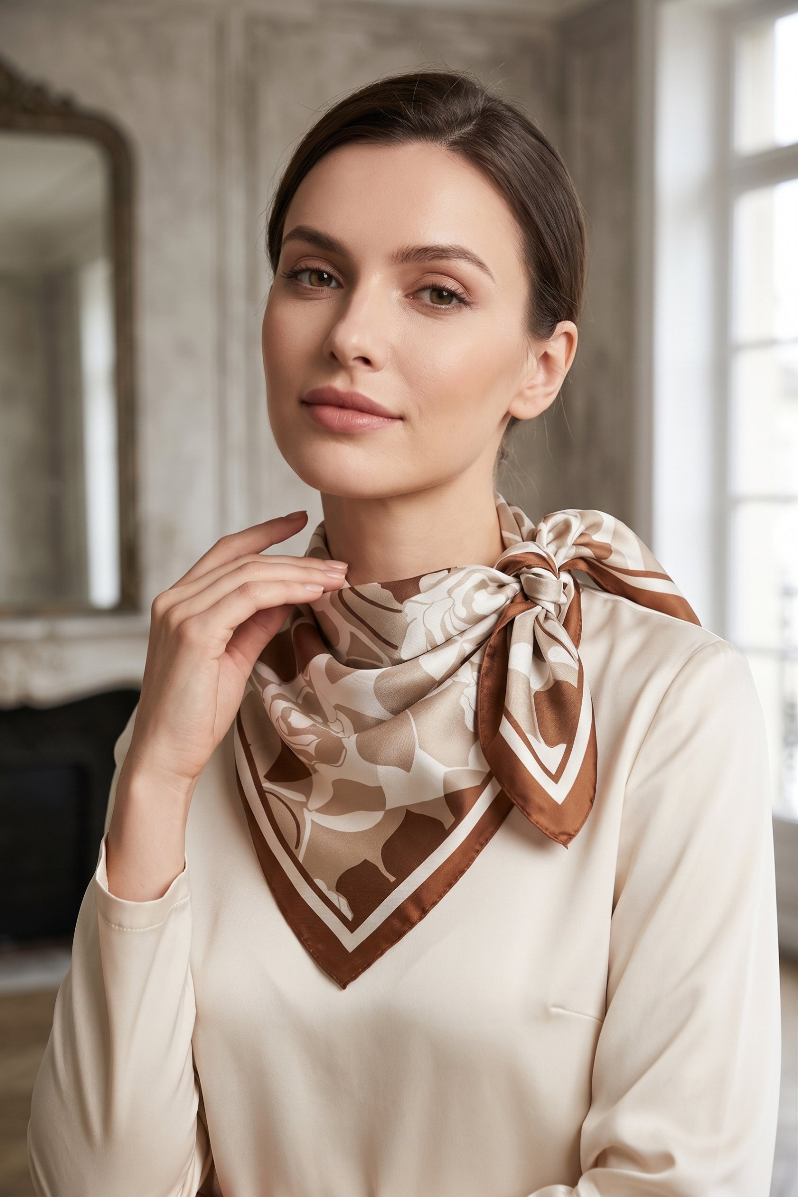 Mayorista MAR&CO Accessoires - Pañuelo cuadrado de seda 70*70CM