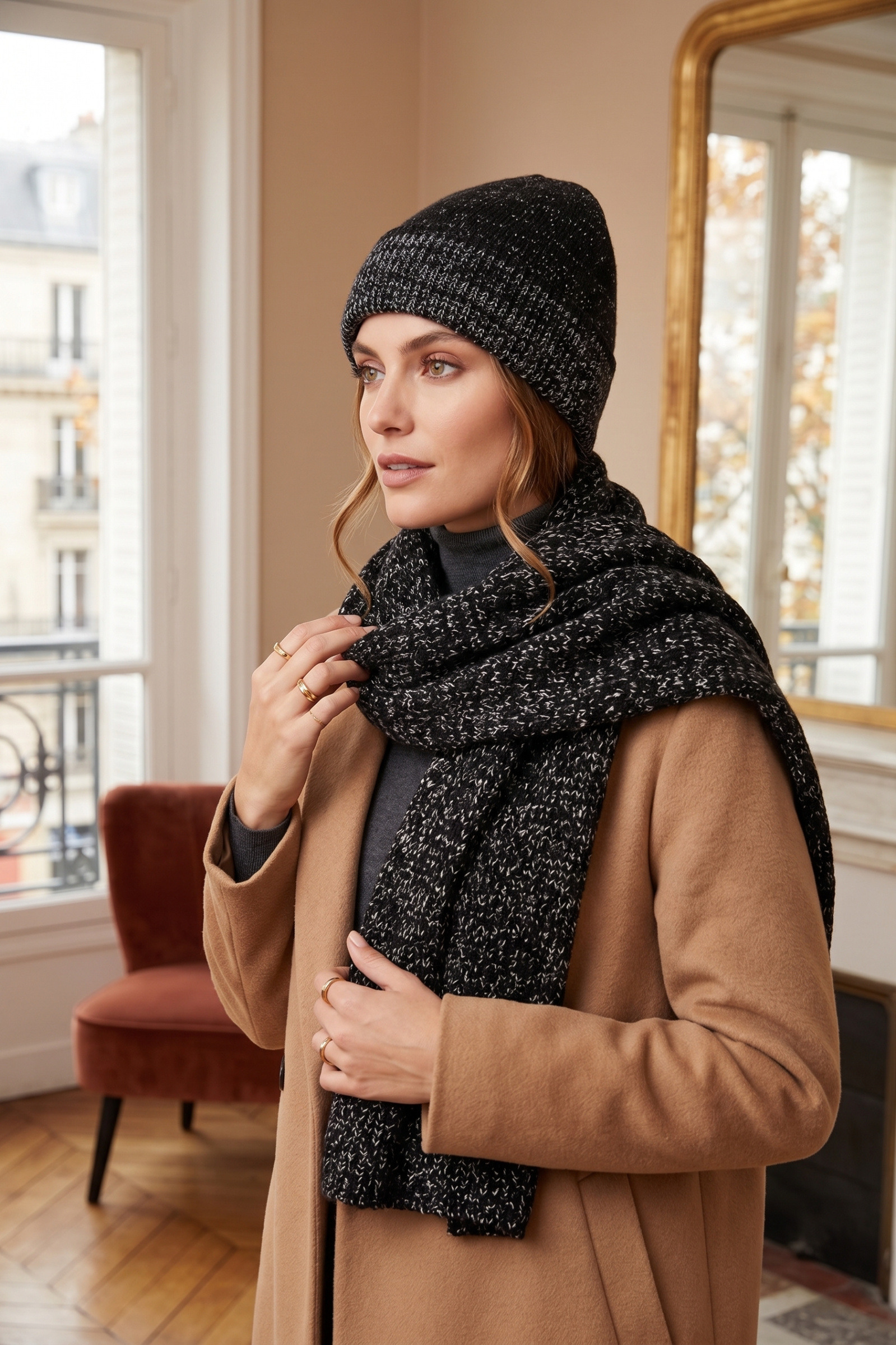 Wholesaler MAR&CO Accessoires - Lurex scarf and beanie set