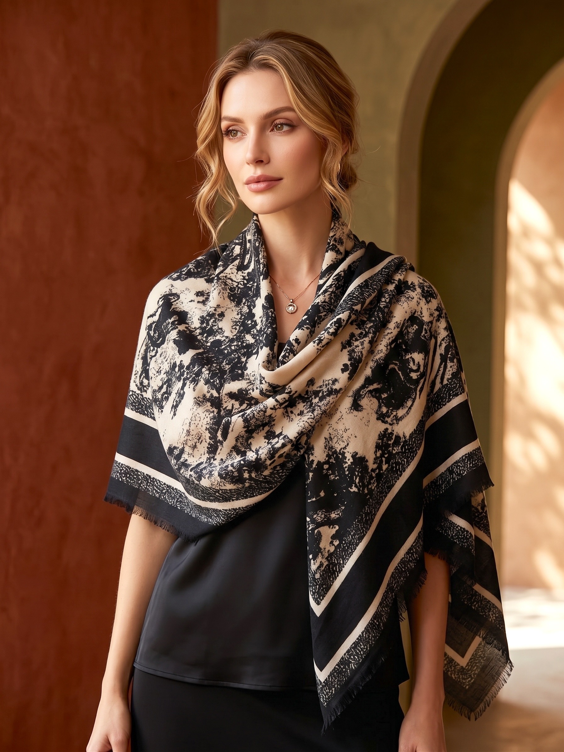 Mayorista MAR&CO Accessoires - Pañuelo cuadrado estampado 110*110CM