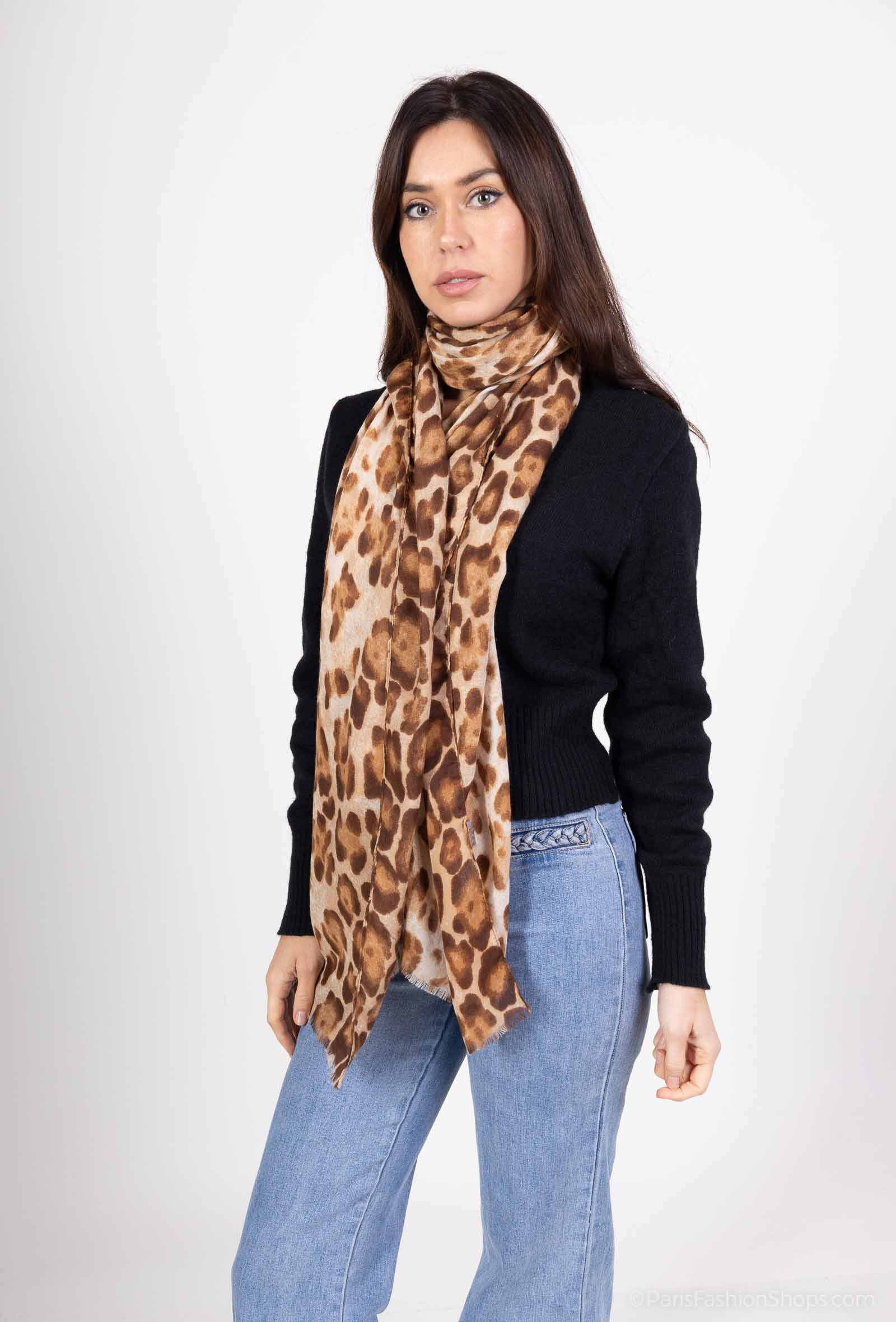 Grossiste MAR&CO Accessoires - Echarpe imprimé léopard