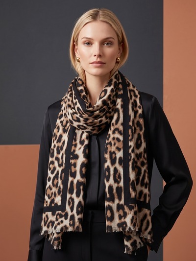 Großhändler MAR&CO Accessoires - Leopardenmuster Schal Großhändler MAR&CO Accessoires - Leopardenmuster Schal