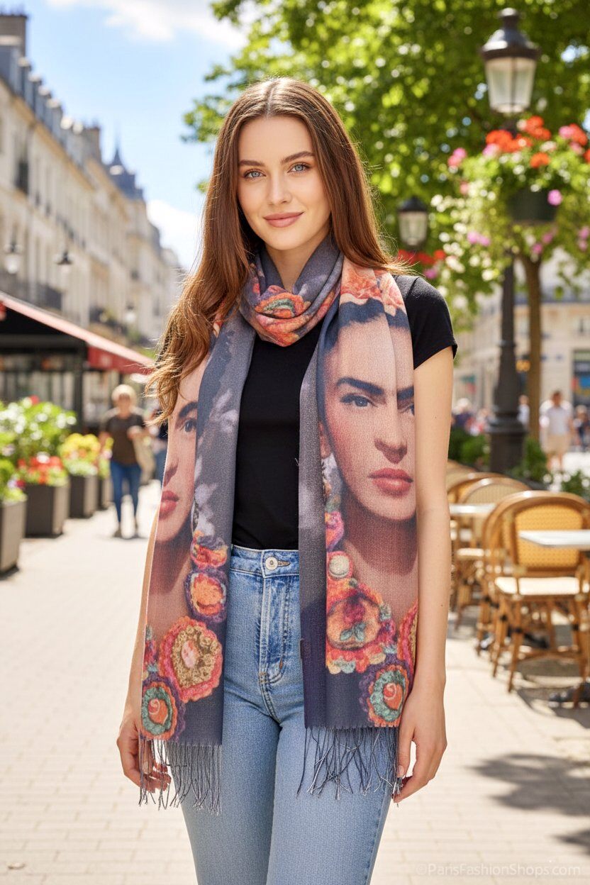 Wholesaler MAR&CO Accessoires - Scarf with digital print, shiny and extra fine