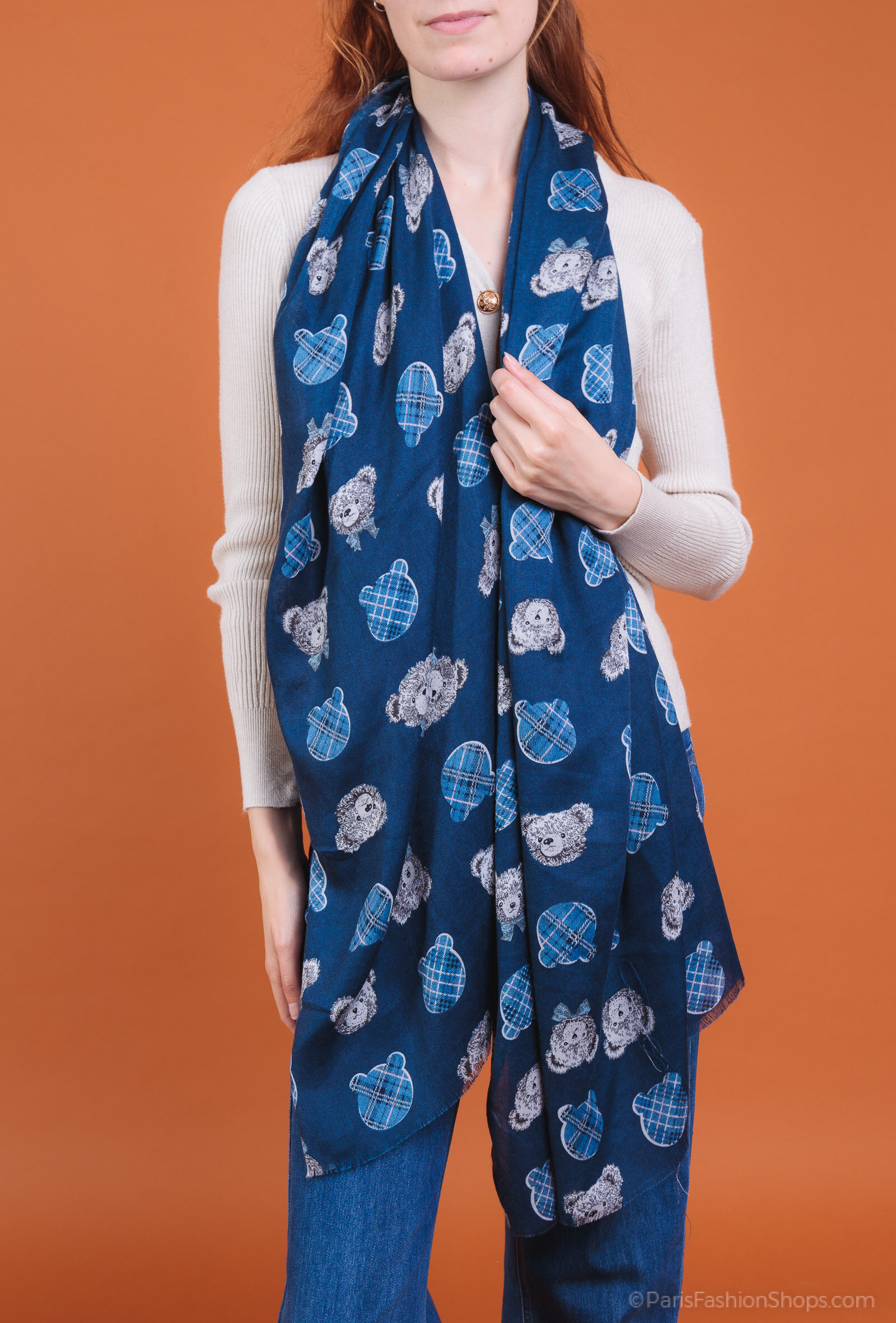 Grossiste MAR&CO Accessoires - Foulard imprimé ours