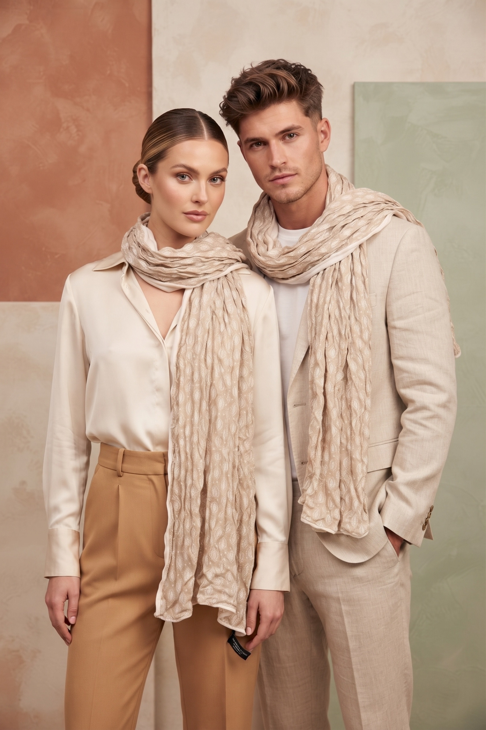 Grossista MAR&CO Accessoires - Sciarpa plissettata uomo e donna 45*180CM