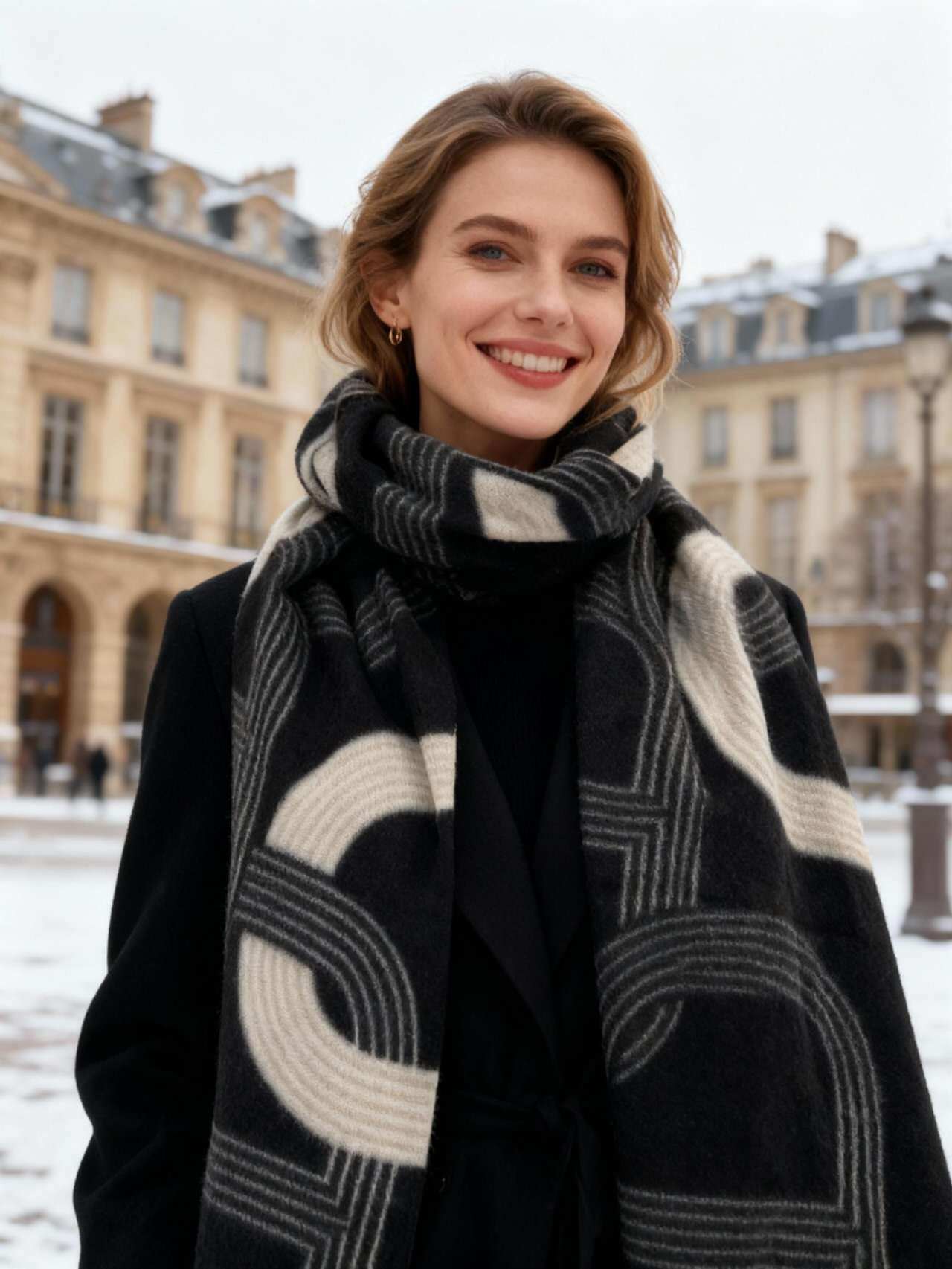 Grossiste MAR&CO Accessoires - Écharpe imprimé géométrique rond