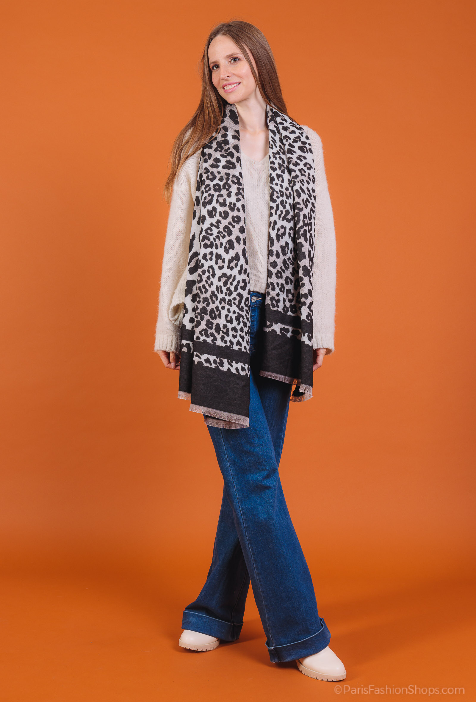 Grossiste MAR&CO Accessoires - Foulard imprimé léopard