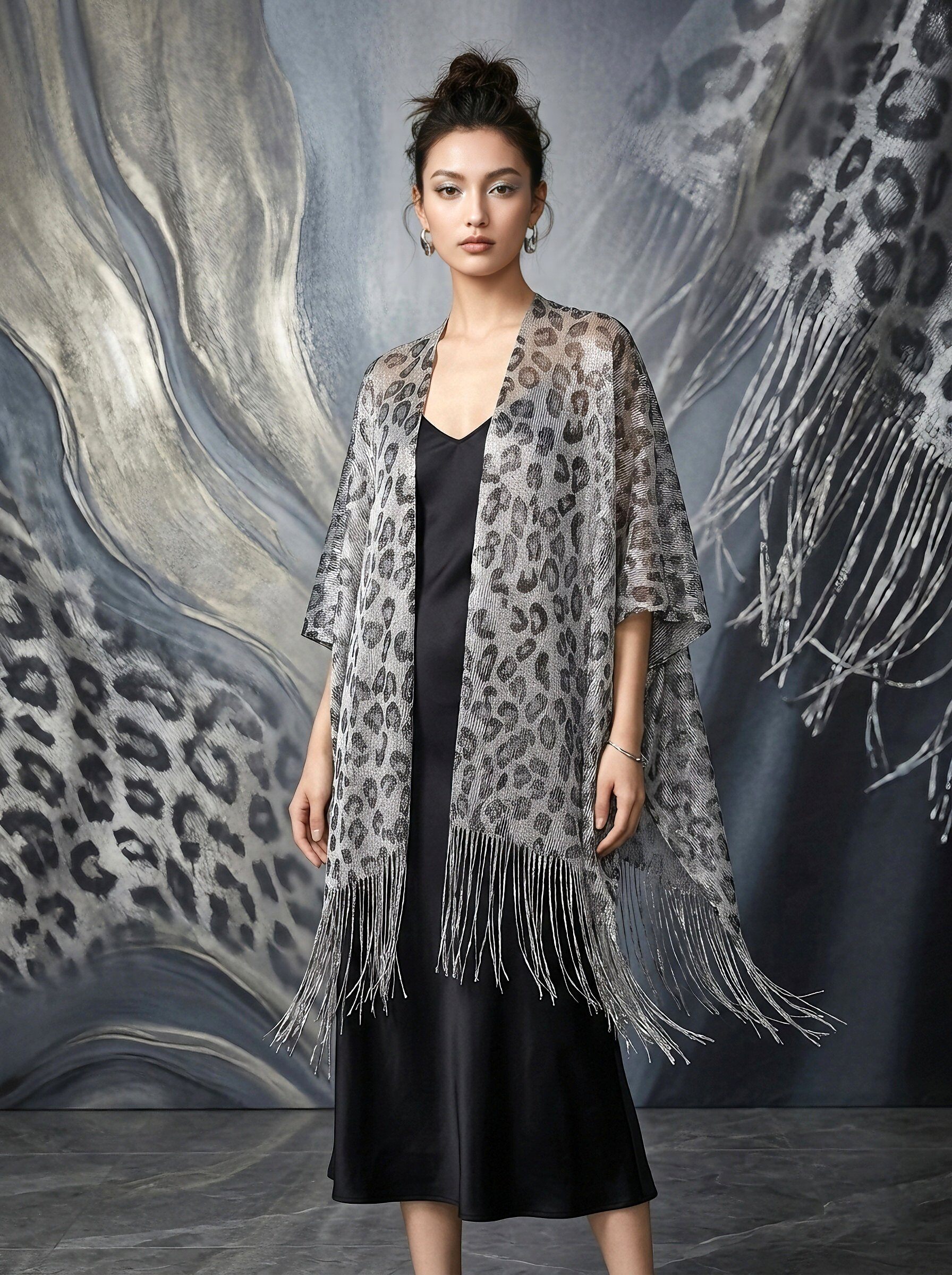 Wholesaler MAR&CO Accessoires - Shiny leopard print cape