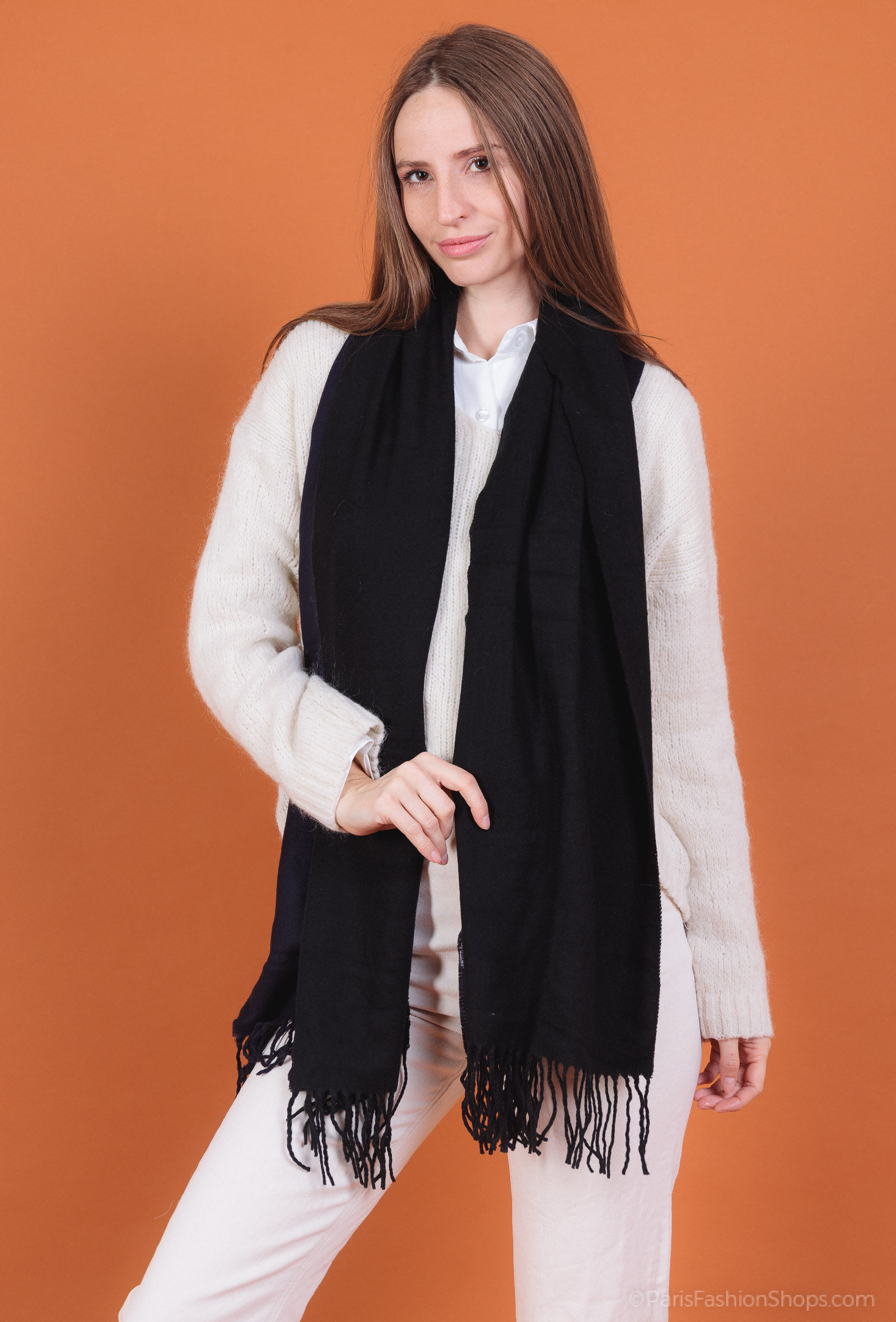 Grossiste MAR&CO Accessoires - Foulard écharpe uni pour femme et homme