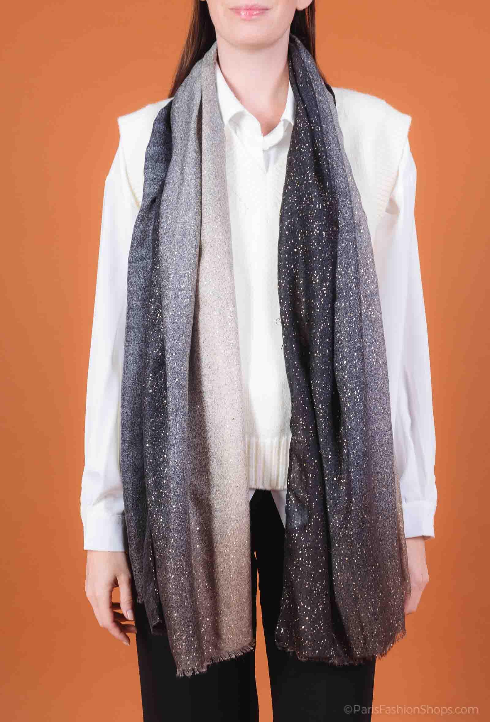 Grossiste MAR&CO Accessoires - Foulard dégradé avec dorure