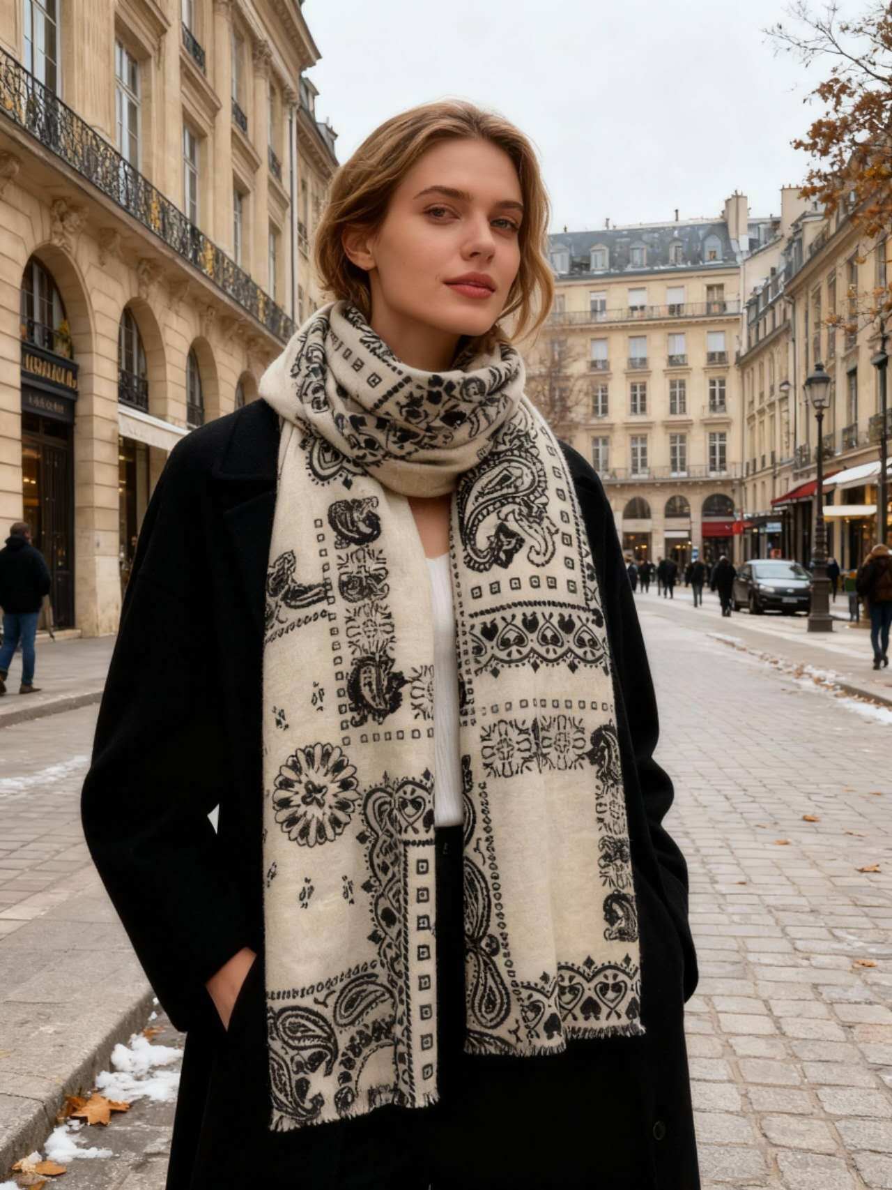 Grossiste MAR&CO Accessoires - Foulard douce imprimé paisley