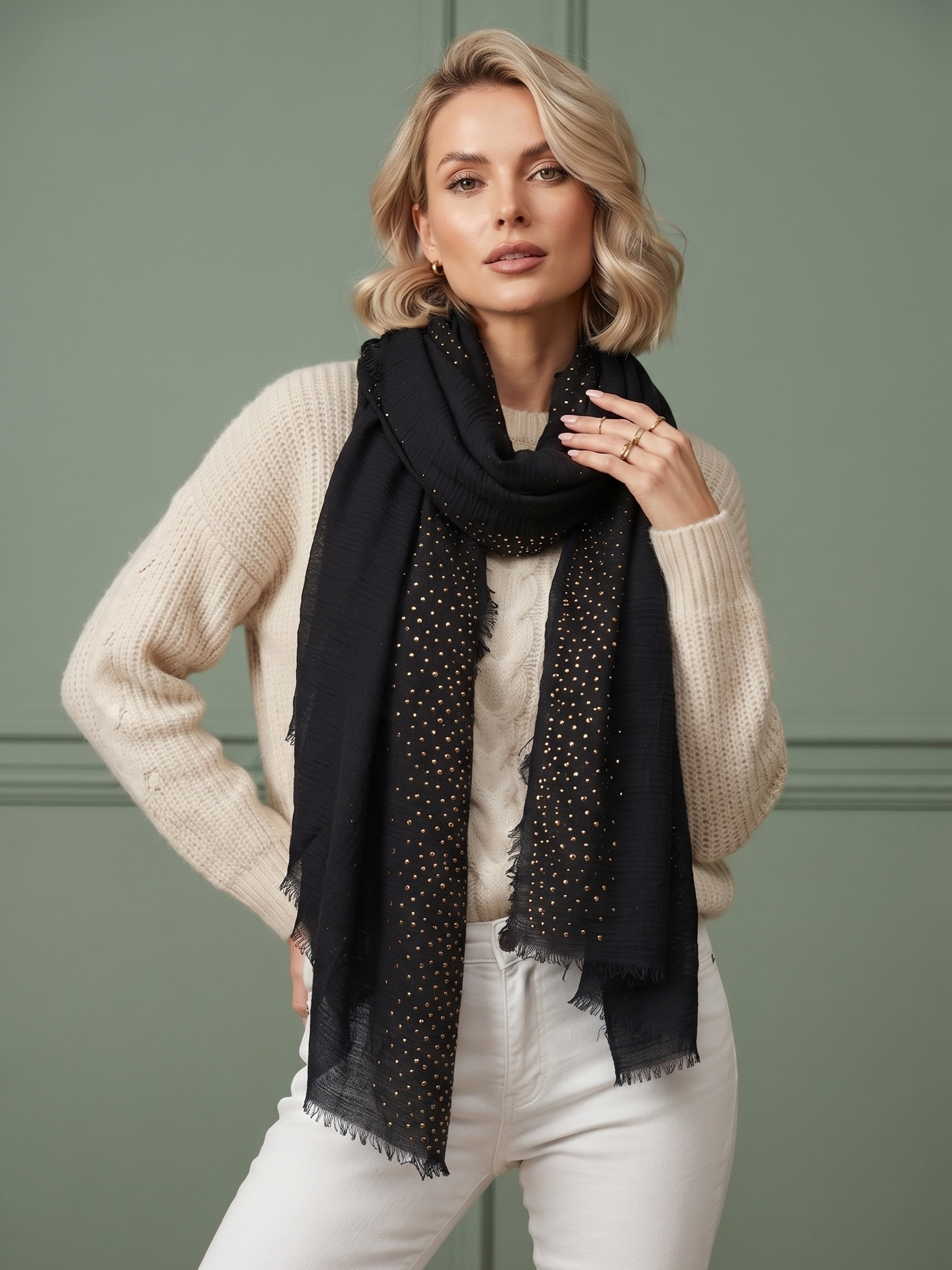 Grossista MAR&CO Accessoires - sciarpa con strass