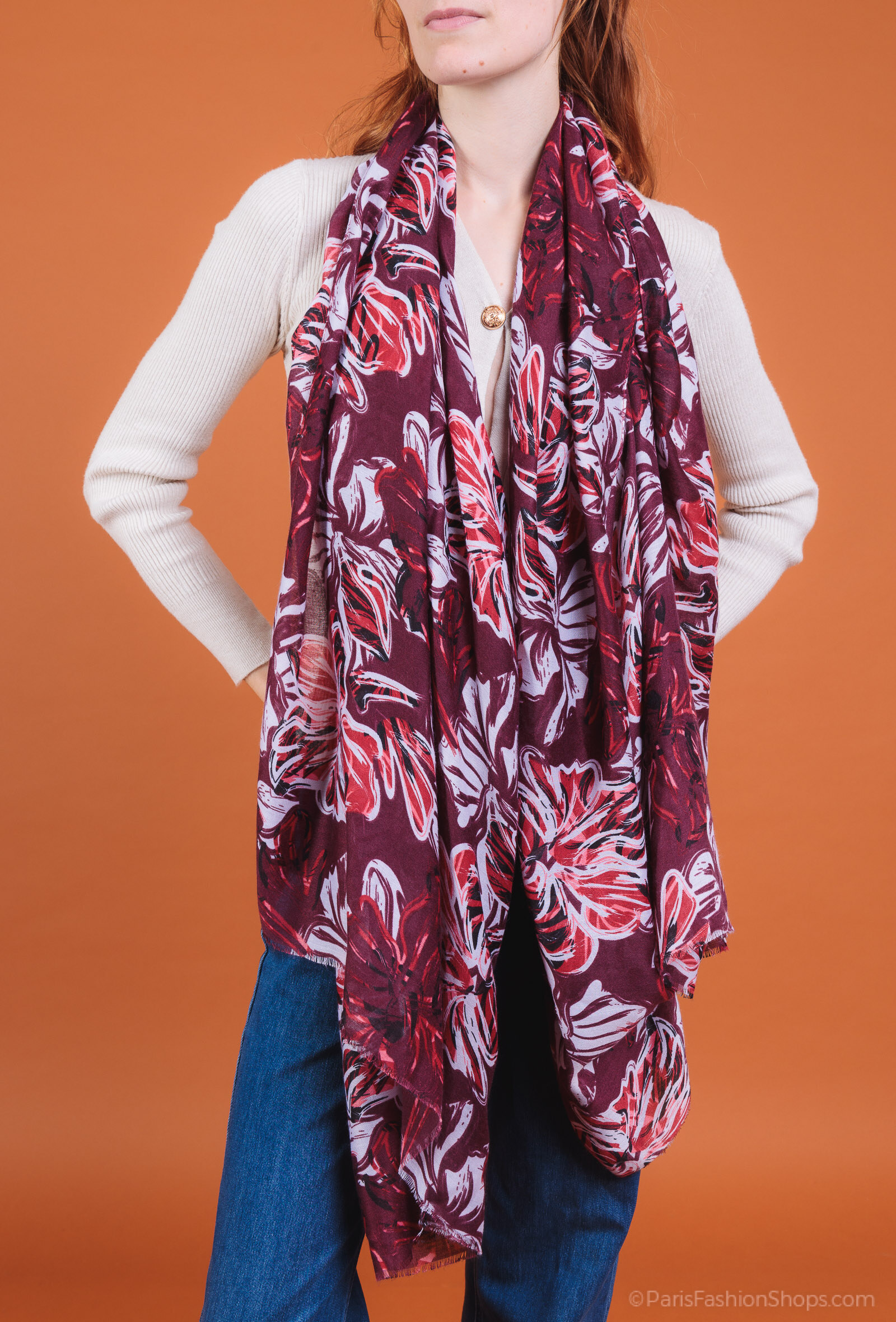 Grossiste MAR&CO Accessoires - Foulard imprimé fleur