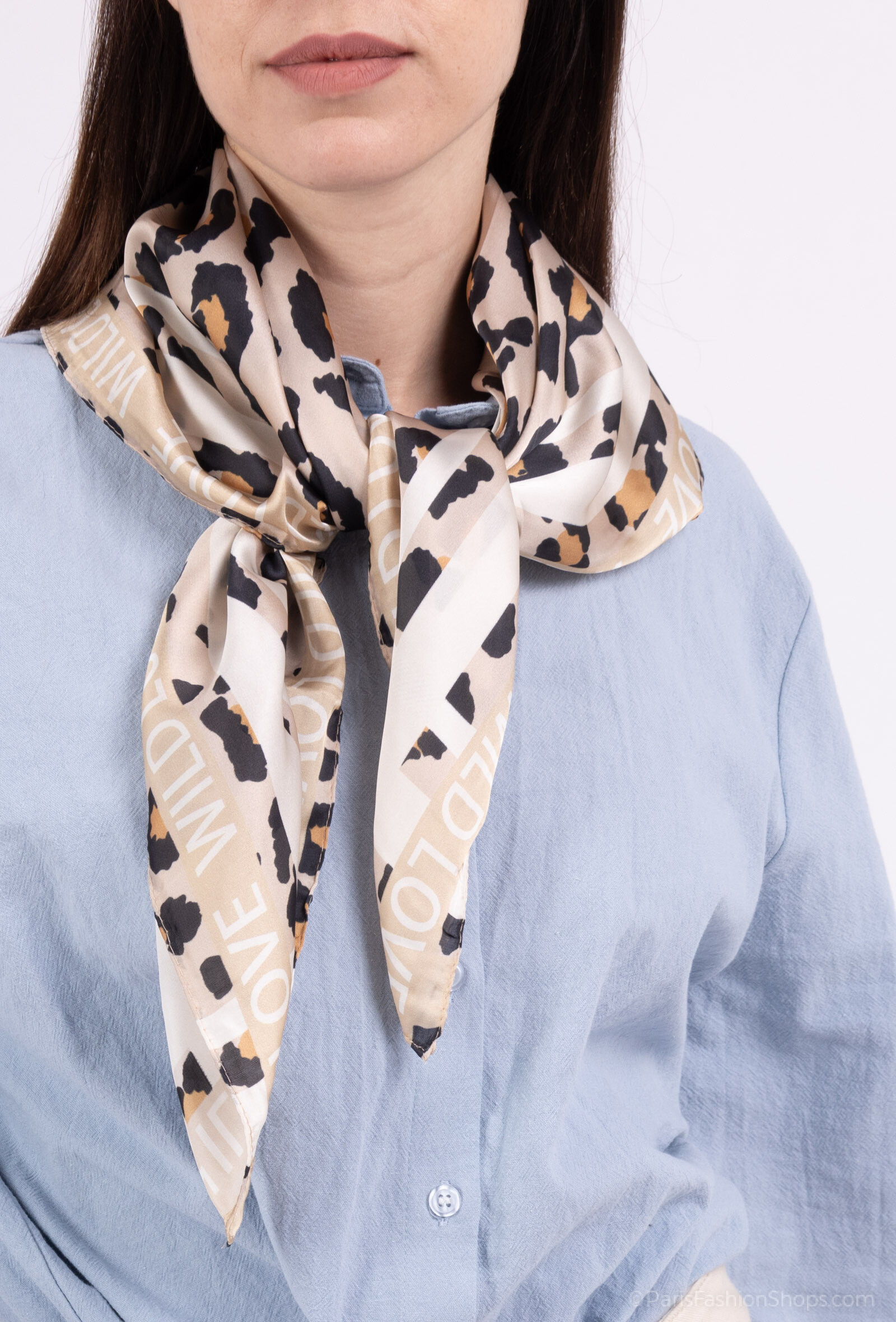 Wholesaler MAR&CO Accessoires - Square scarf 70*70cm Leopard print