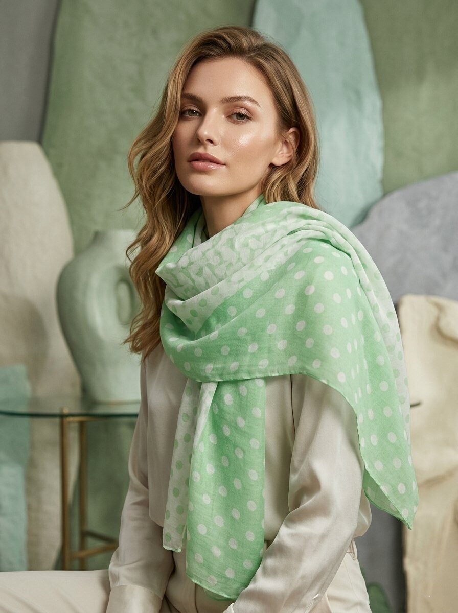 Mayorista MAR&CO Accessoires - Pañuelo con estampado de lunares y corazones
