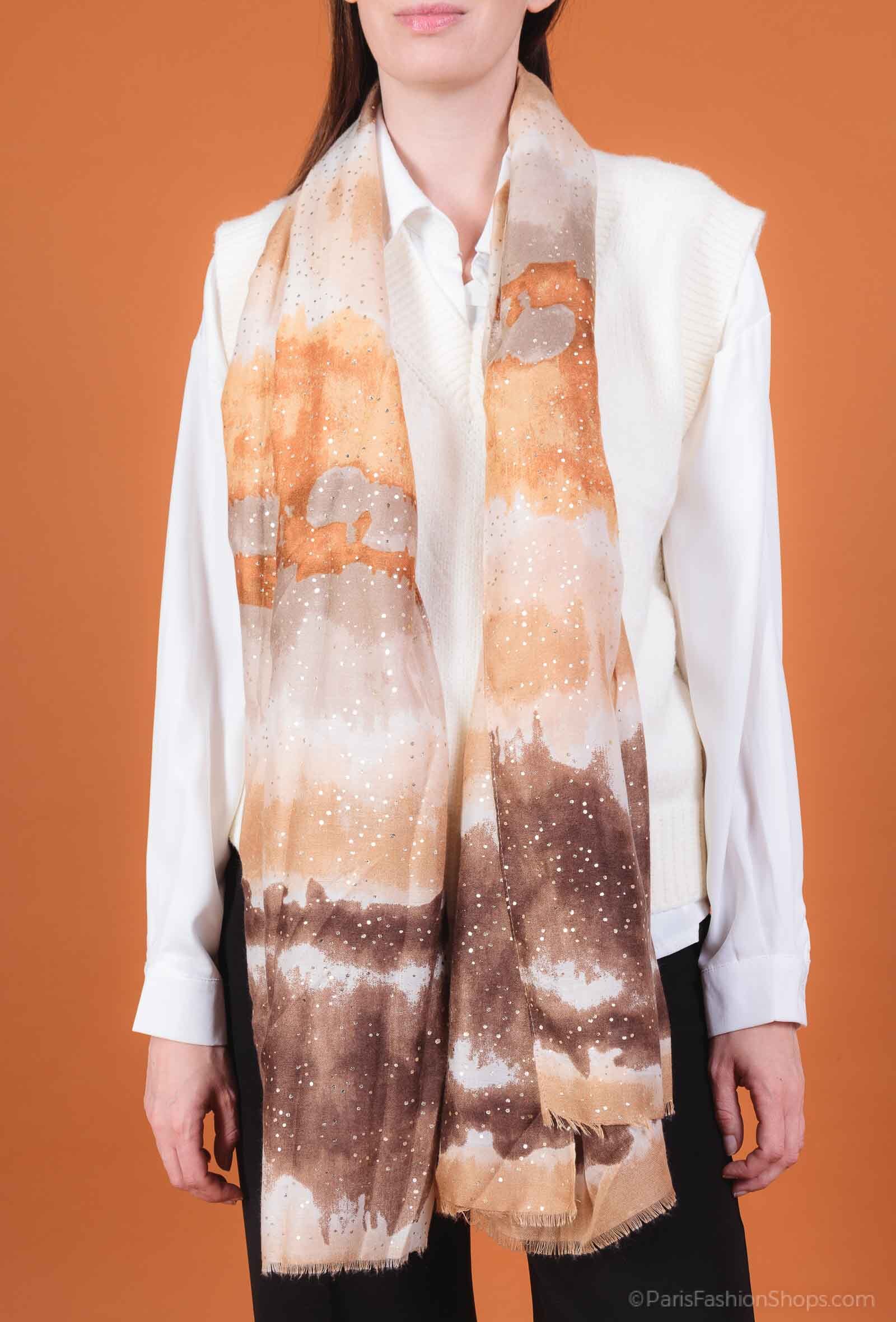 Grossista MAR&CO Accessoires - Sciarpa sfumata con doratura