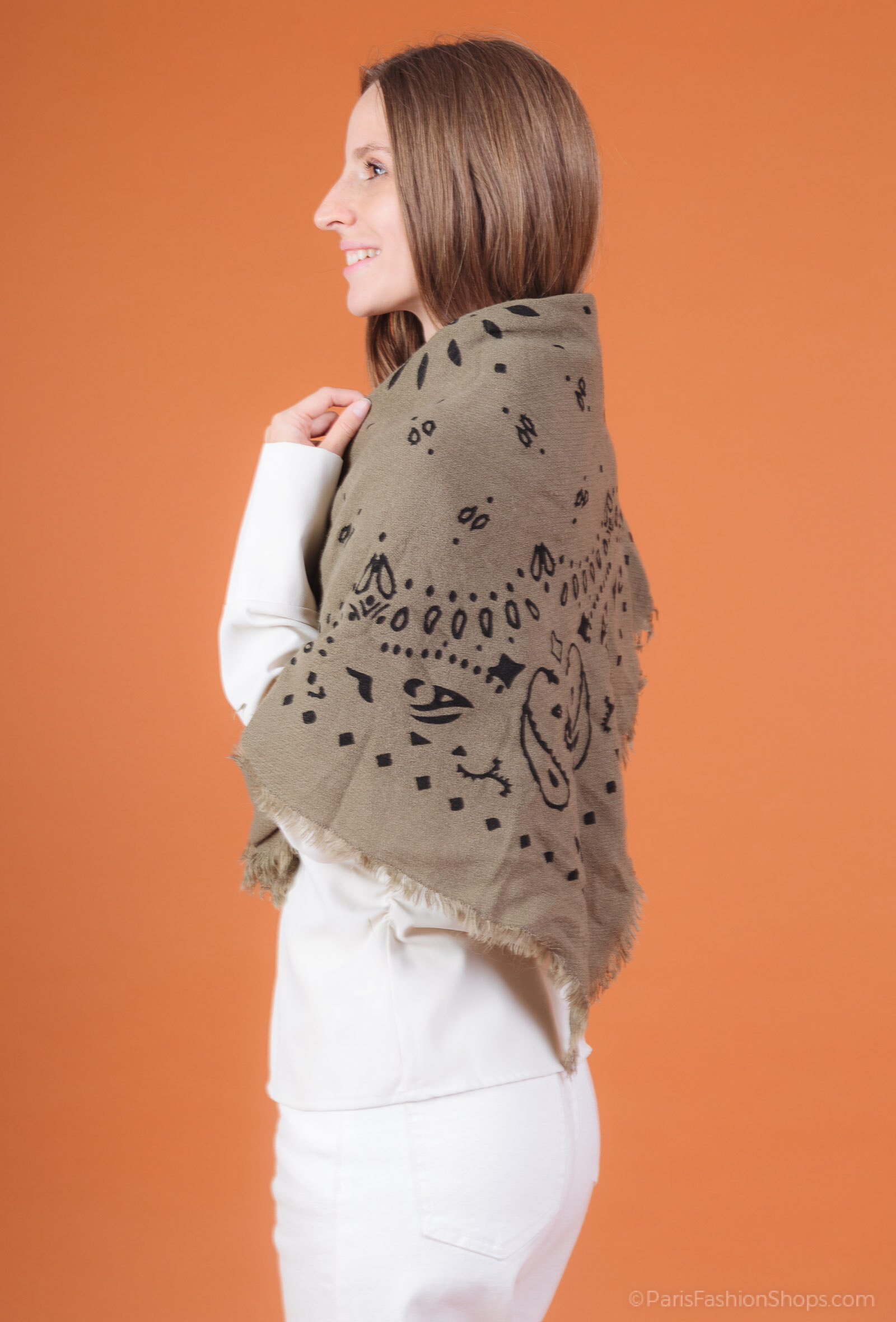 Grossiste MAR&CO Accessoires - foulard carré imprimé paisley 90*90cm