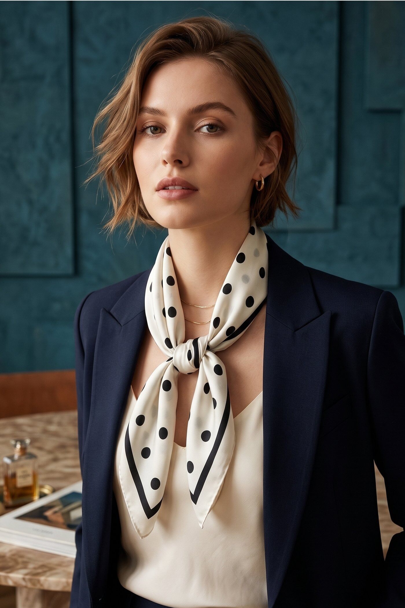 Wholesaler MAR&CO Accessoires - Square scarf with polka dot print 70*70CM