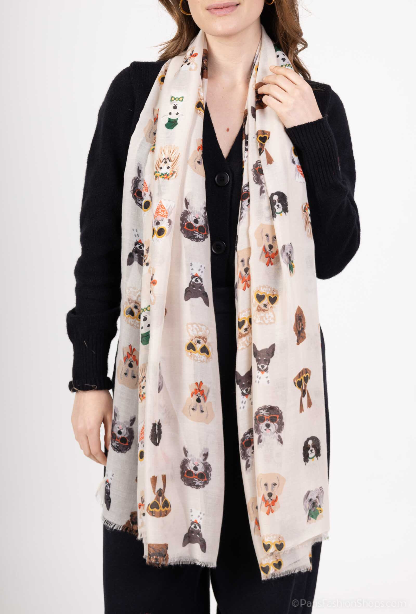 Grossiste MAR&CO Accessoires - Echarpe imprimé chien