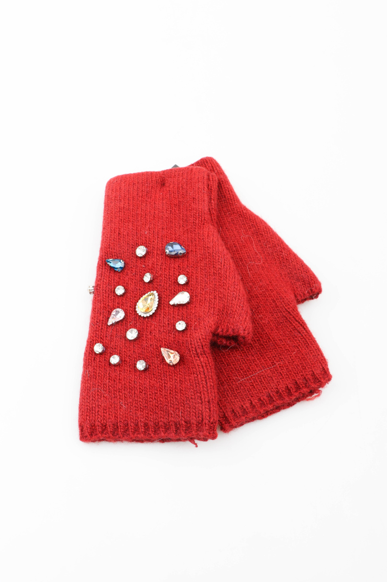 Mayorista MAR&CO Accessoires - manopla de mujer con pedrería de angora