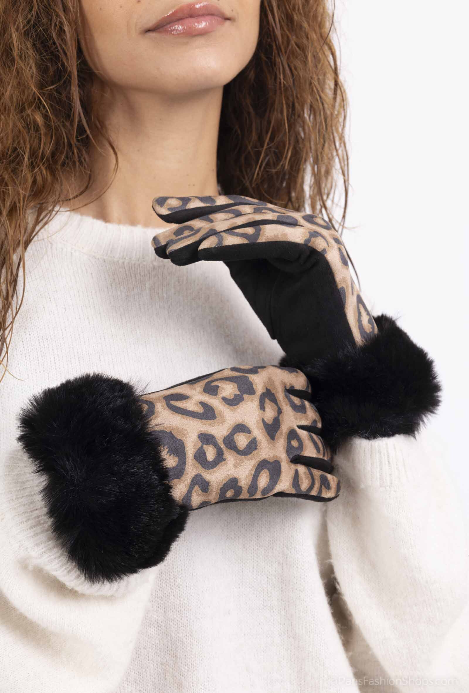 Großhändler MAR&CO Accessoires - Leopardenmuster-Handschuh