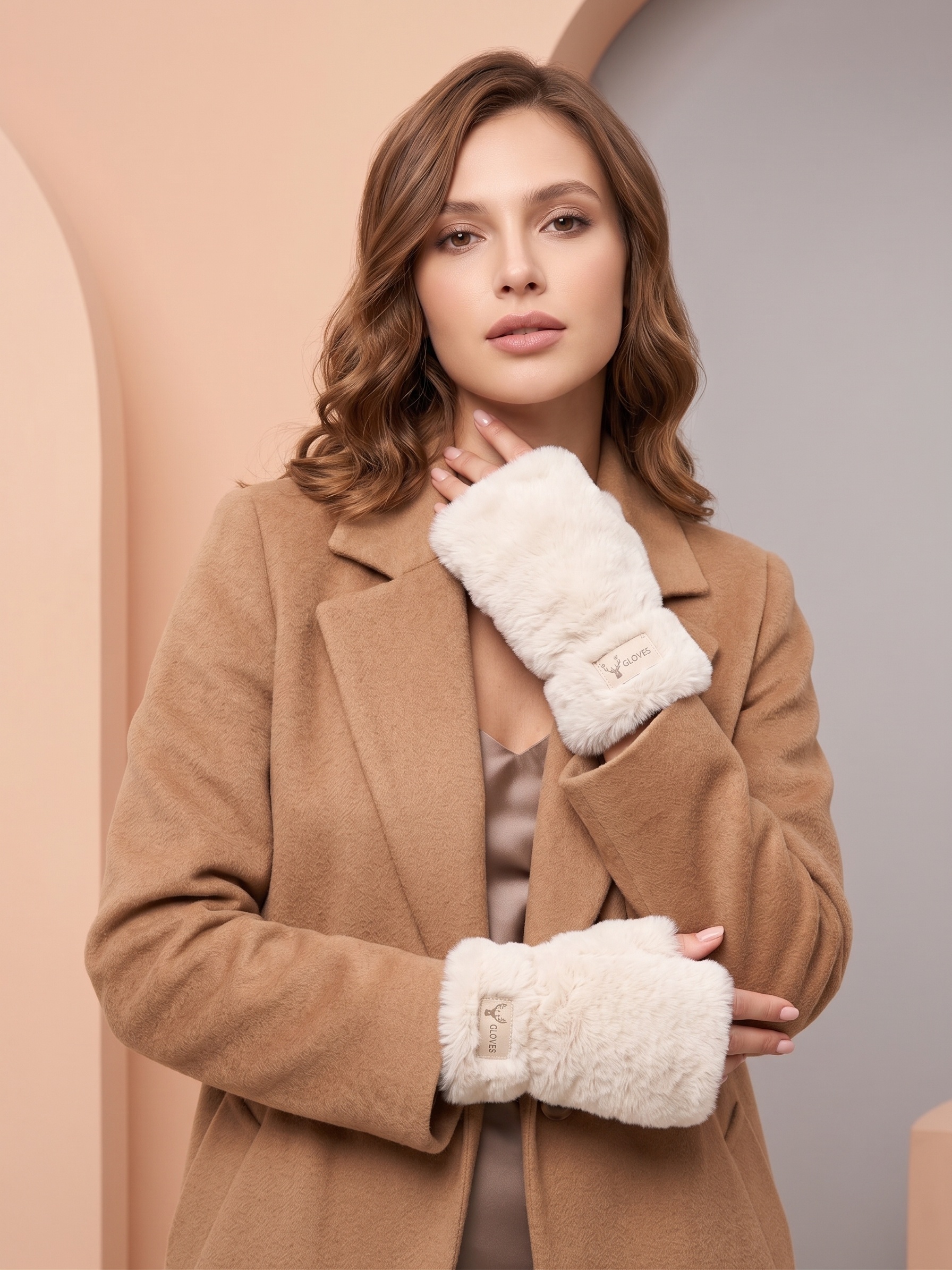 Grossista MAR&CO Accessoires - Guanti a manopola in pelliccia sintetica