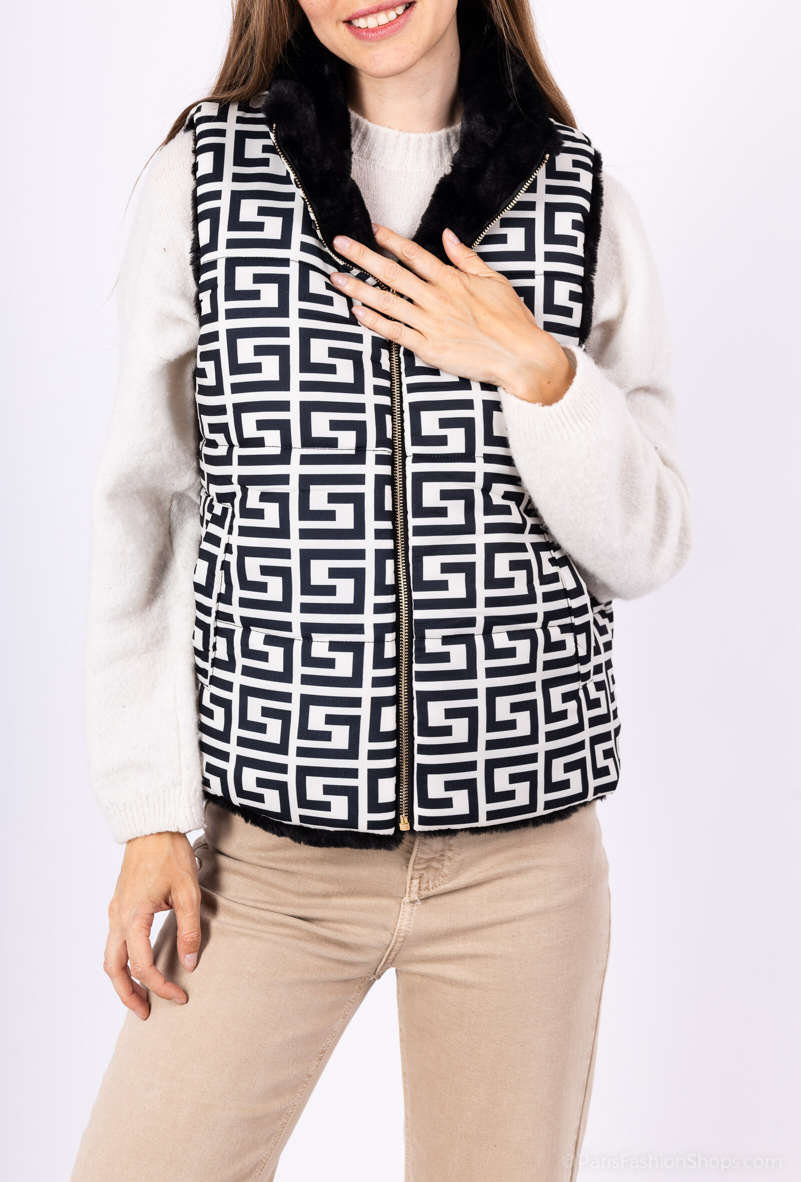 Grossista MAR&CO Accessoires - gilet reversibile stampato