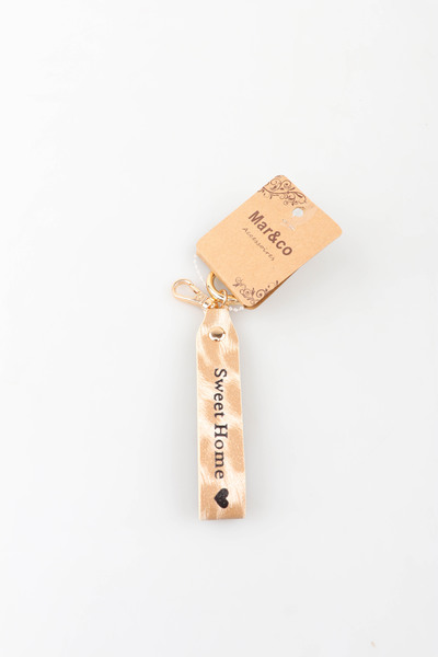 Grossiste MAR&CO Accessoires - porte clé léopard imprimé SWEET HOME 10*2cm Grossiste MAR&CO Accessoires - porte clé léopard imprimé SWEET HOME 10*2cm
