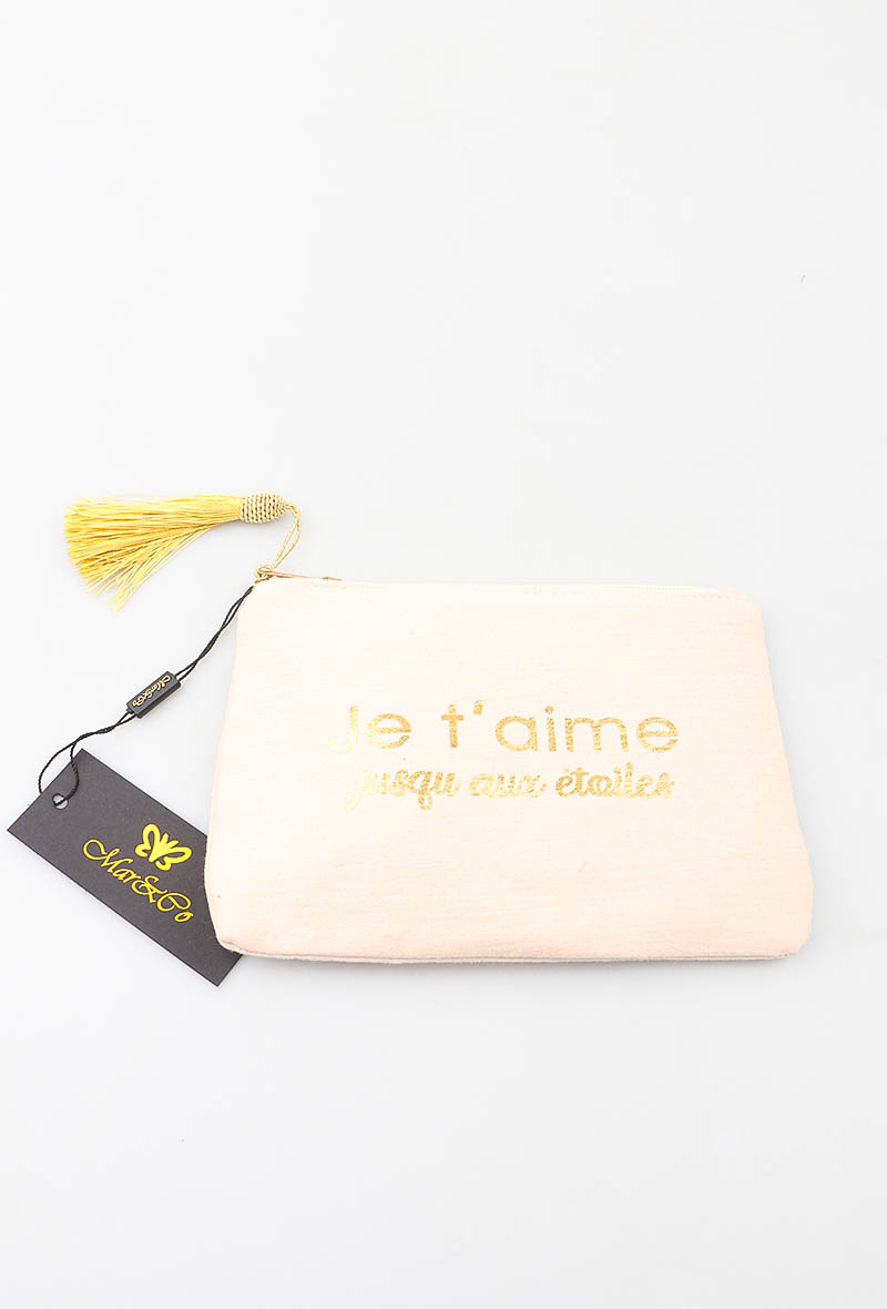 Großhändler MAR&CO Accessoires - Beutel mit „Ich liebe dich zu den Sternen“-Aufdruck