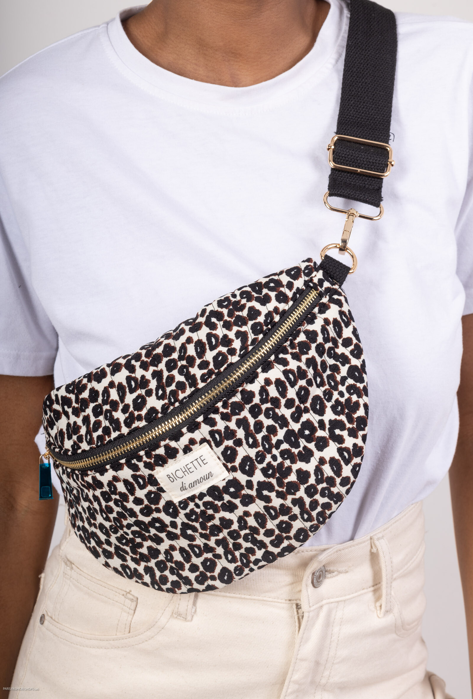 Mayorista MAR&CO Accessoires - Bolsa de plátano de patrón de leopardo con correa ajustable 18*27 cm