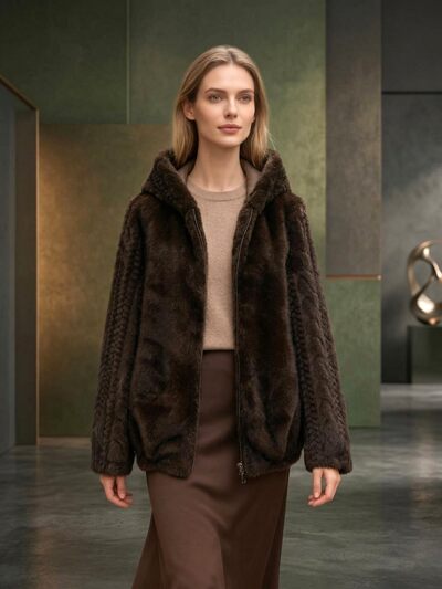 Grossiste MAR&CO Accessoires - veste fausse fourrure avec capuche Grossiste MAR&CO Accessoires - veste fausse fourrure avec capuche