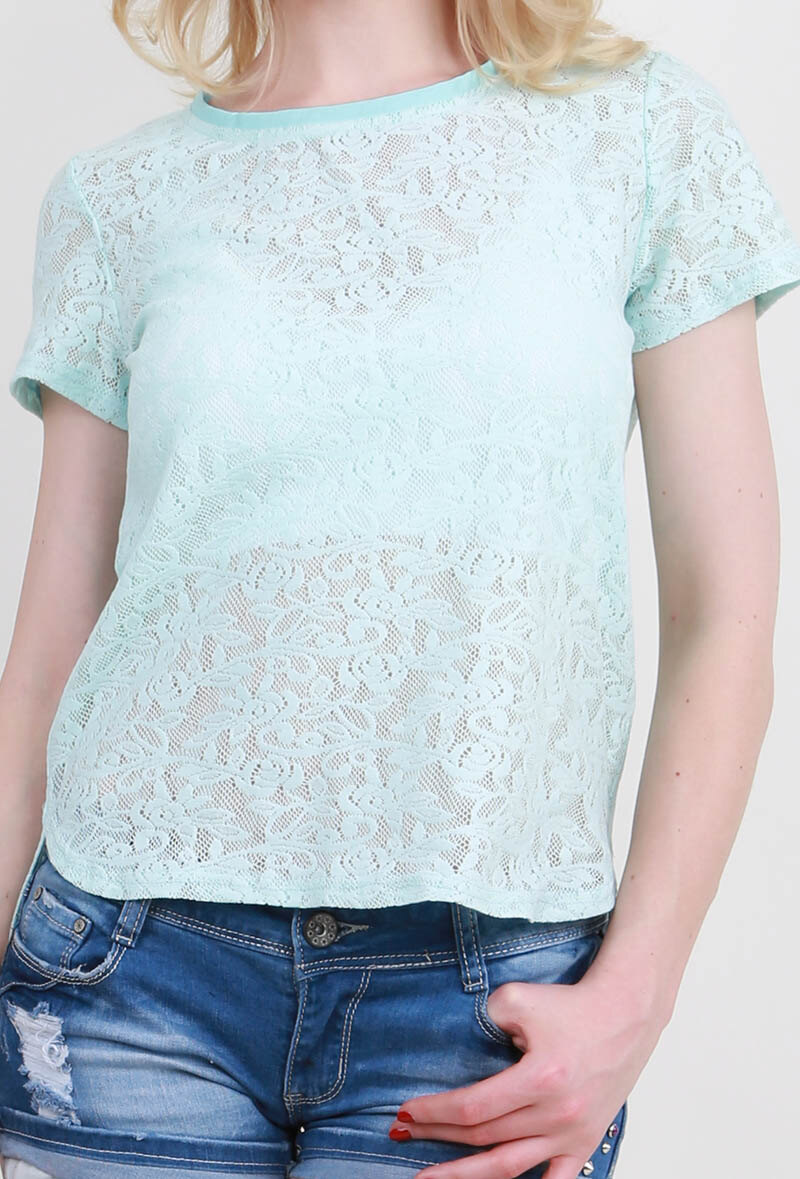 Grossiste MAR&CO - Blouse en dentelle transparente
