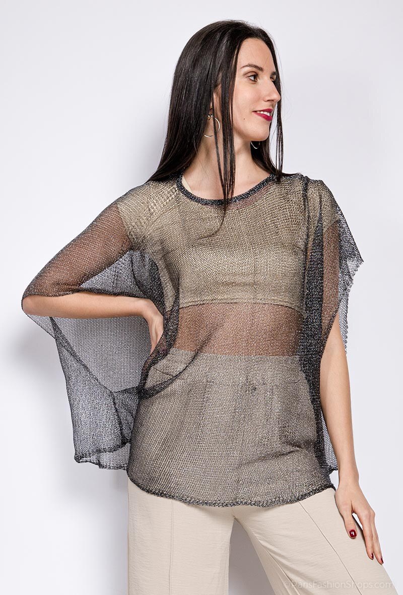 Wholesaler MAR&CO - Perforated shiny poncho
