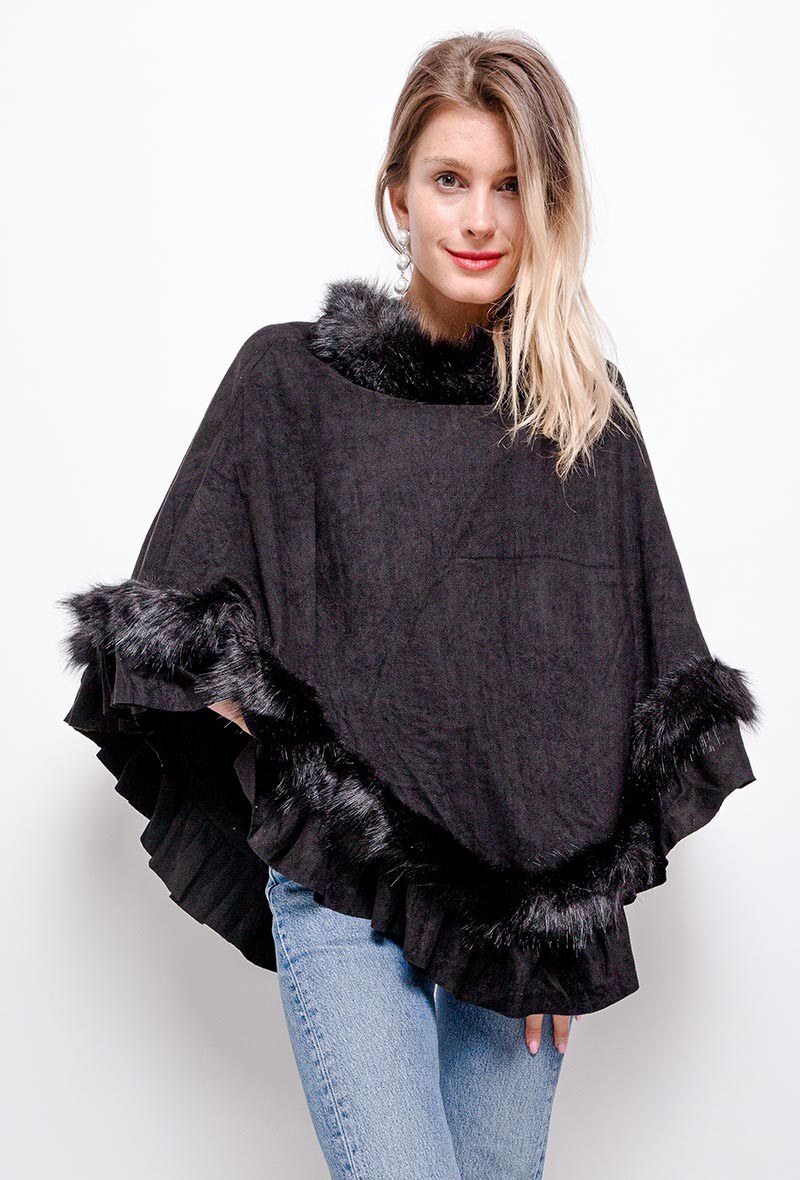 Wholesaler MAR&CO - Poncho with fur