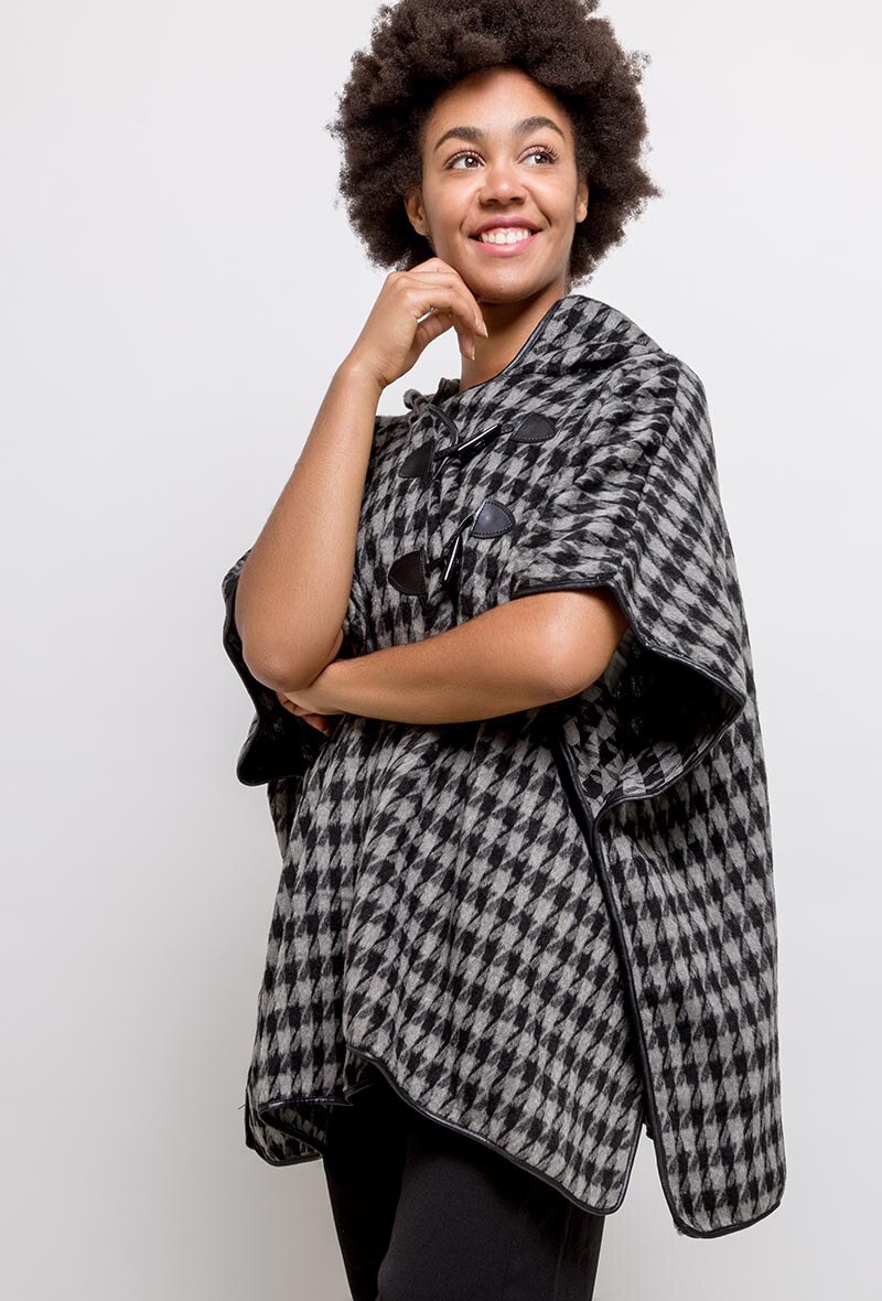 Wholesaler MAR&CO - Houdstooth cape coat