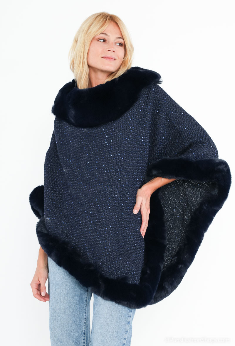 Grossiste MAR&CO - PONCHO SIMPLE BRILLANT LUREX