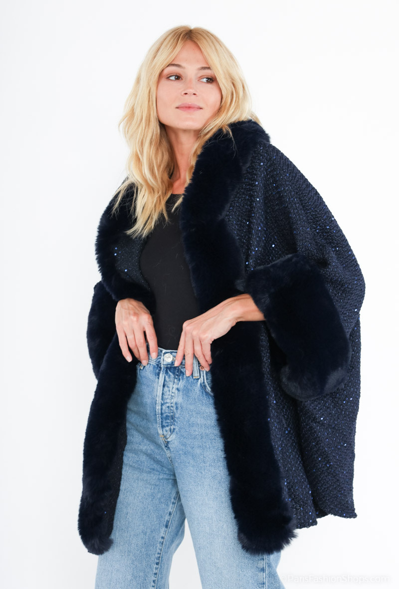 Grossiste MAR&CO - PONCHO SIMPLE BRILLANT LUREX