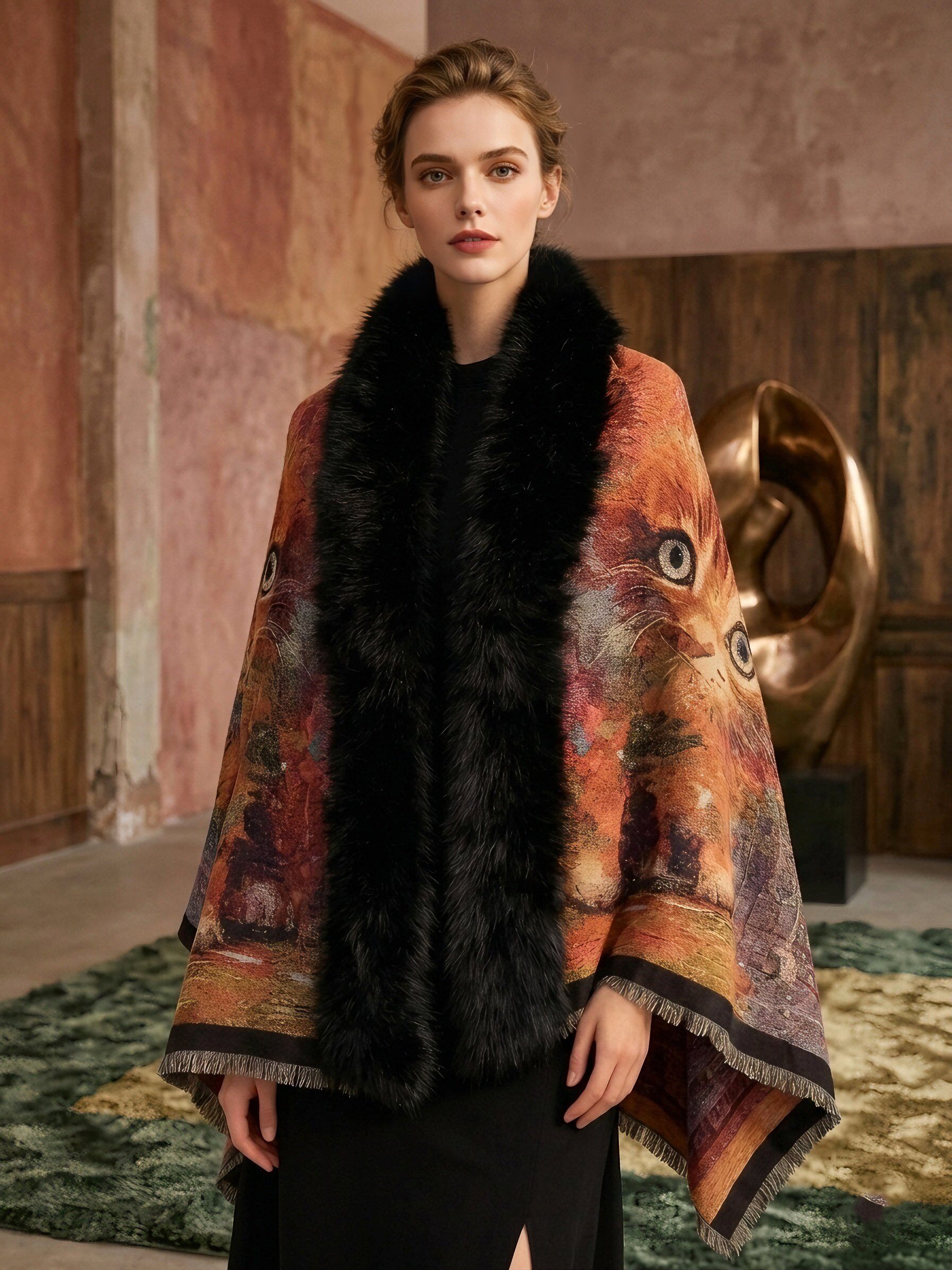 Grossiste MAR&CO - Cape ponchos imprimé