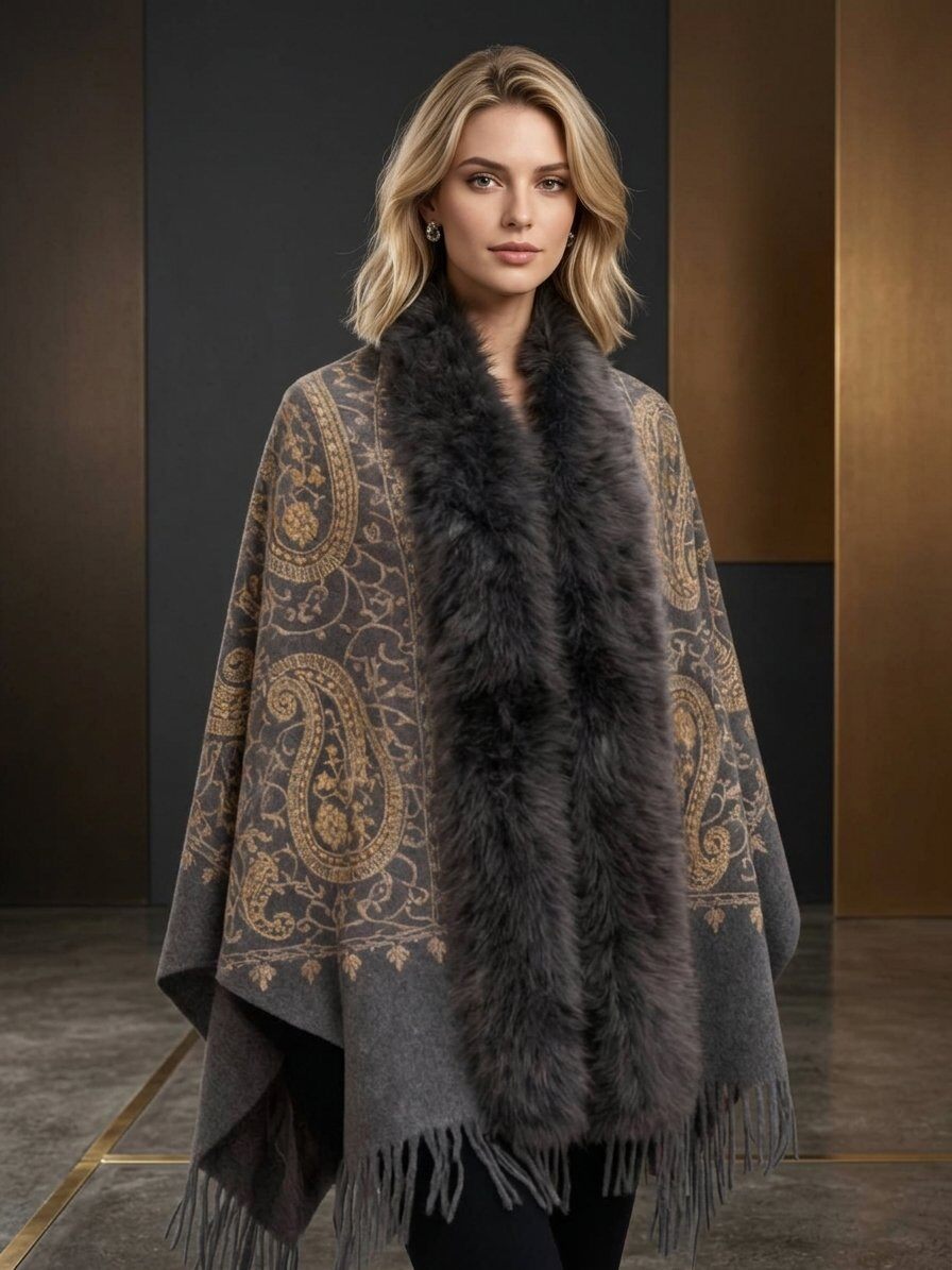 Grossiste MAR&CO - Cape ponchos imprimé